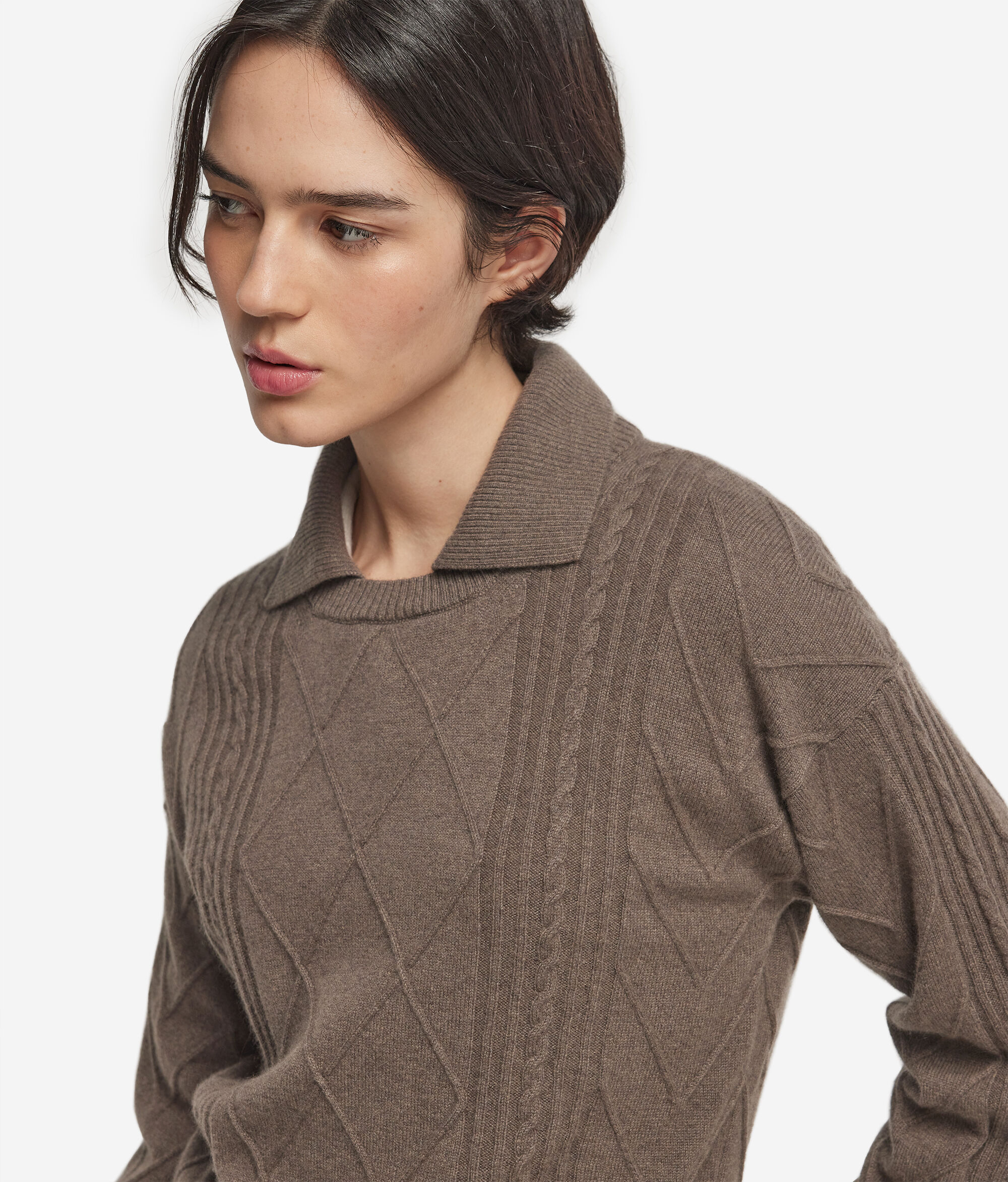 Джемпер-поло из ультрамягкого кашемира