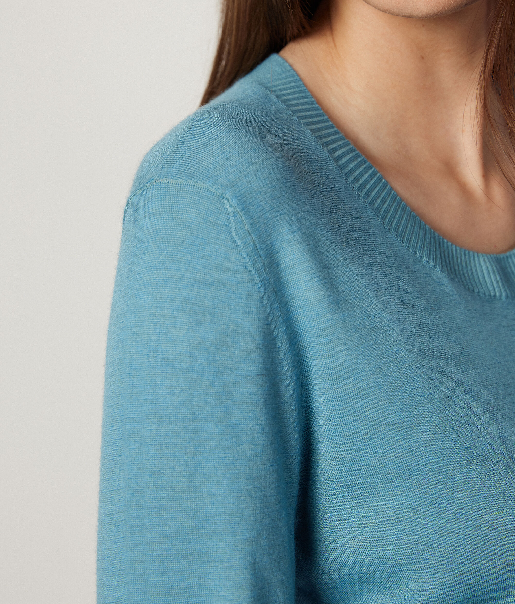 Pull femme en cachemire ultra-fin à col rond