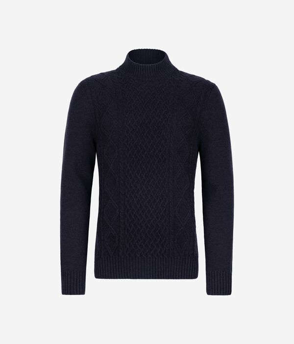 Водолазка с рыбацким узором из ультрамягкого кашемира