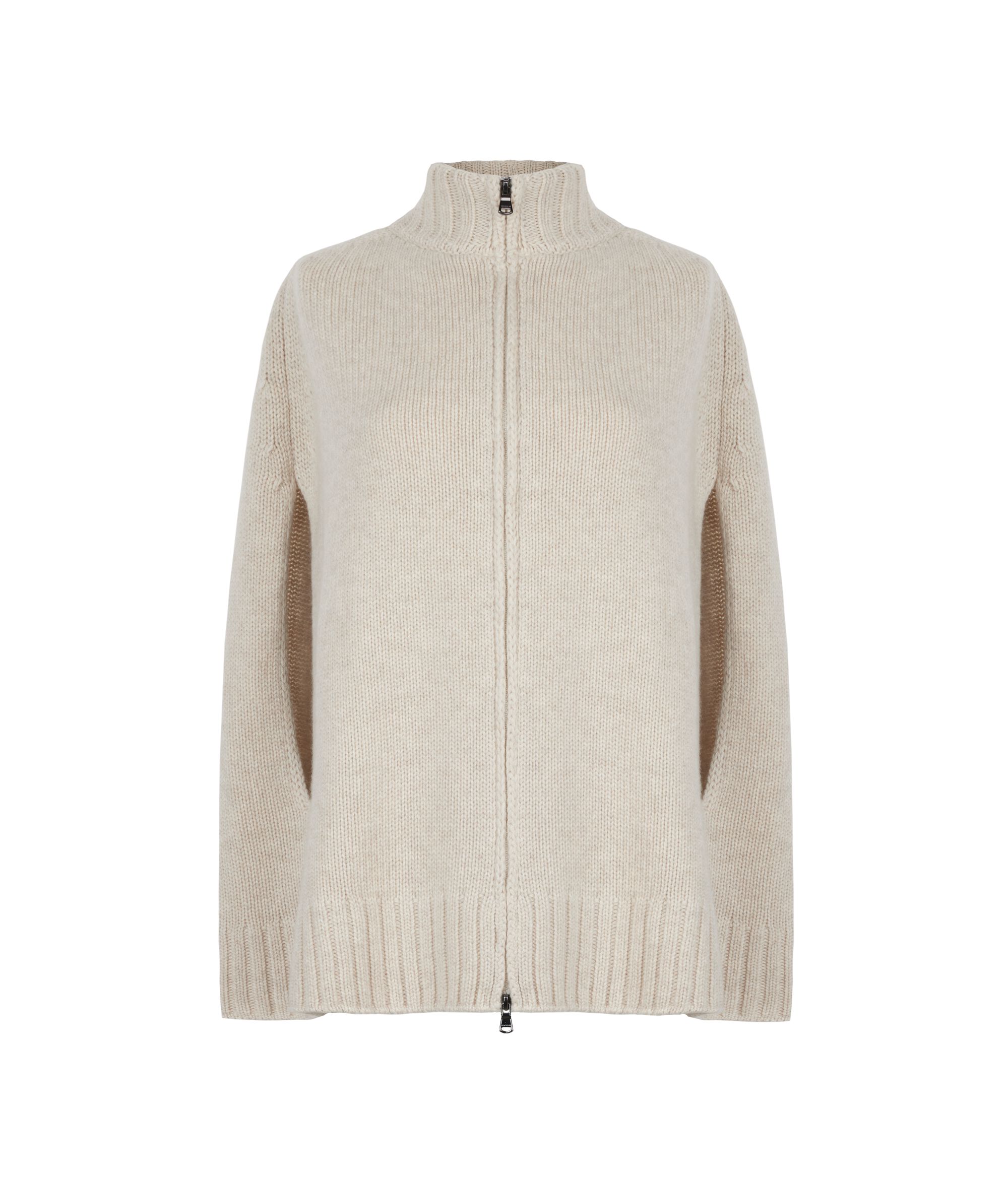Ultrasoft Cashmere Zip-Up Cape