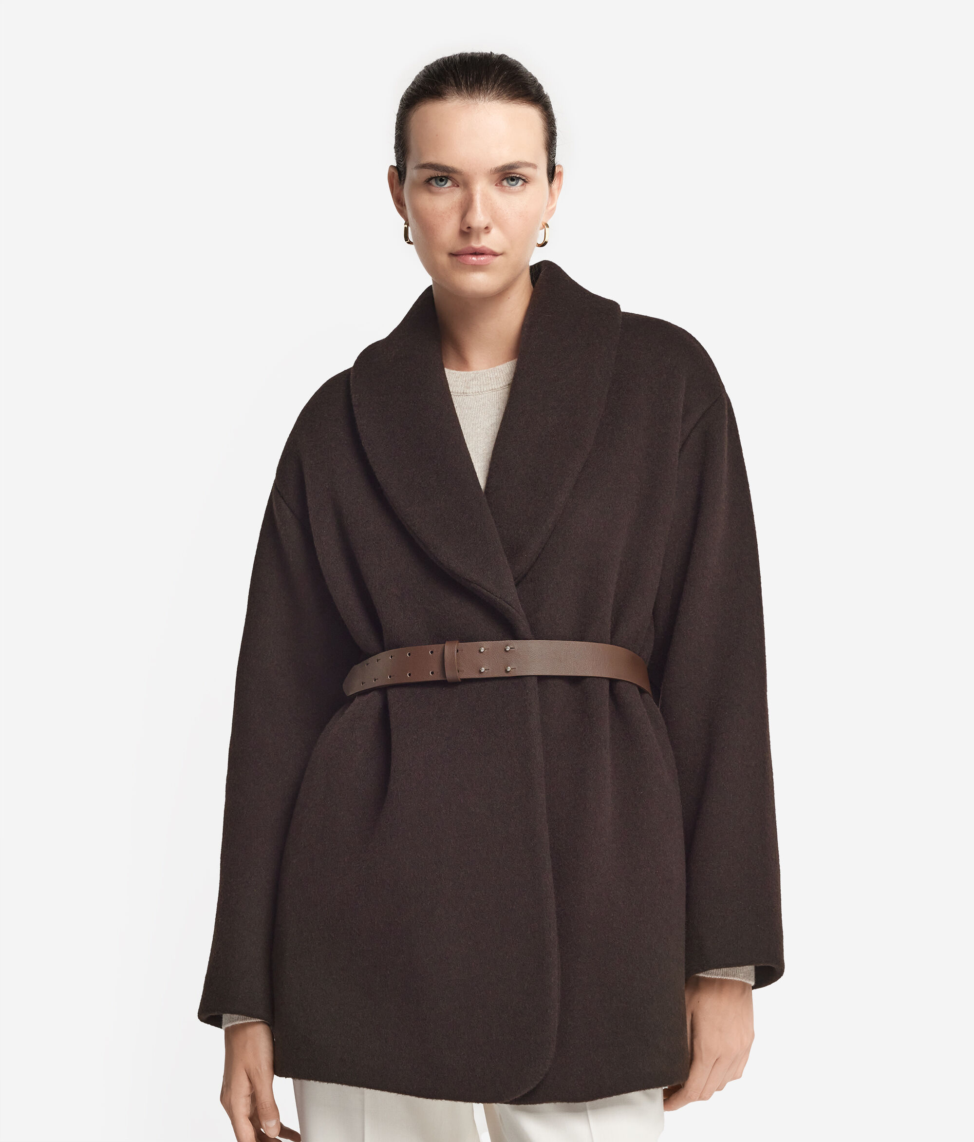Cashmere Shawl-Collar Coat