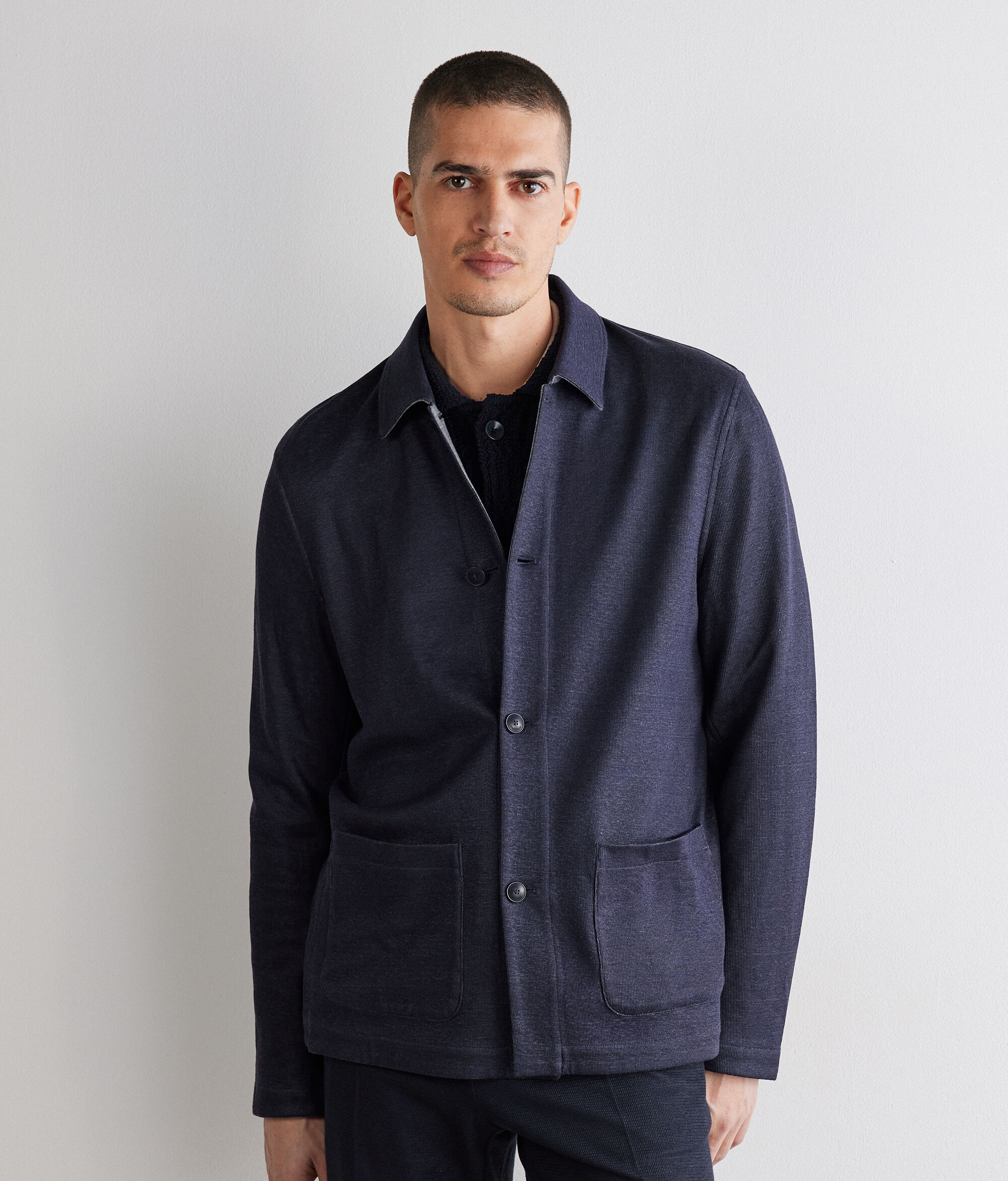 Cotton Linen Reversible Shirt Jacket