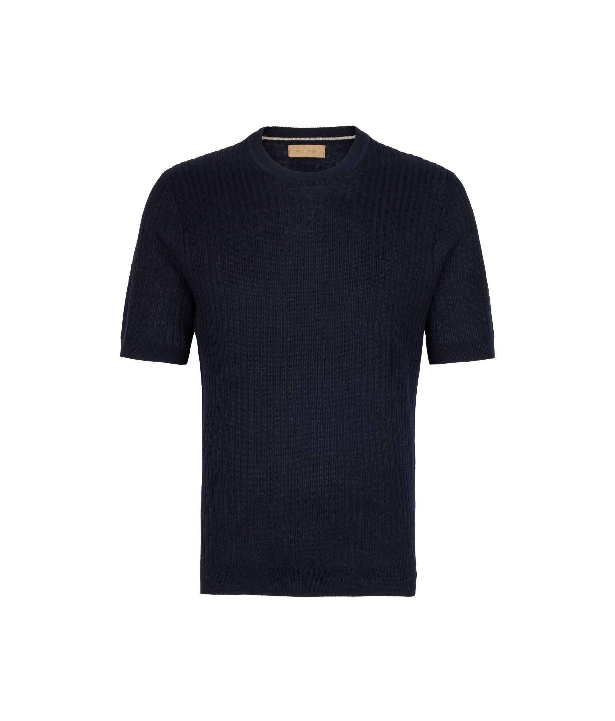 Short-Sleeved Narrow-Ribbed T-Shirt