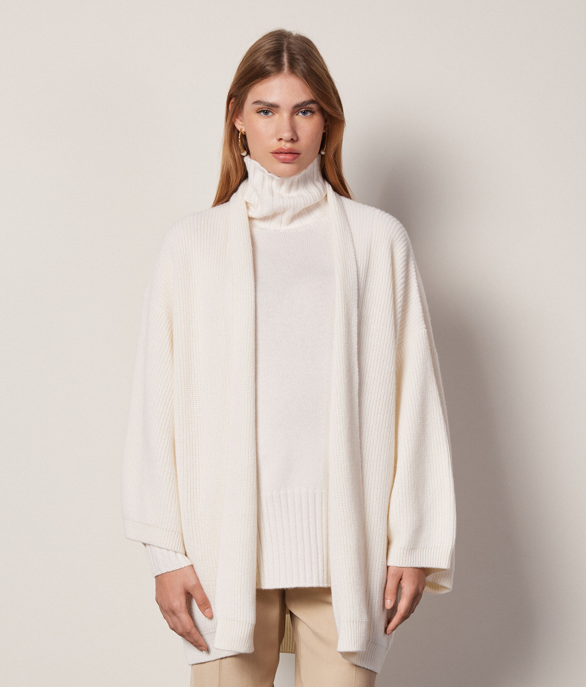 Κάπα από Ultrasoft Cashmere με Πλέξη Λάστιχο