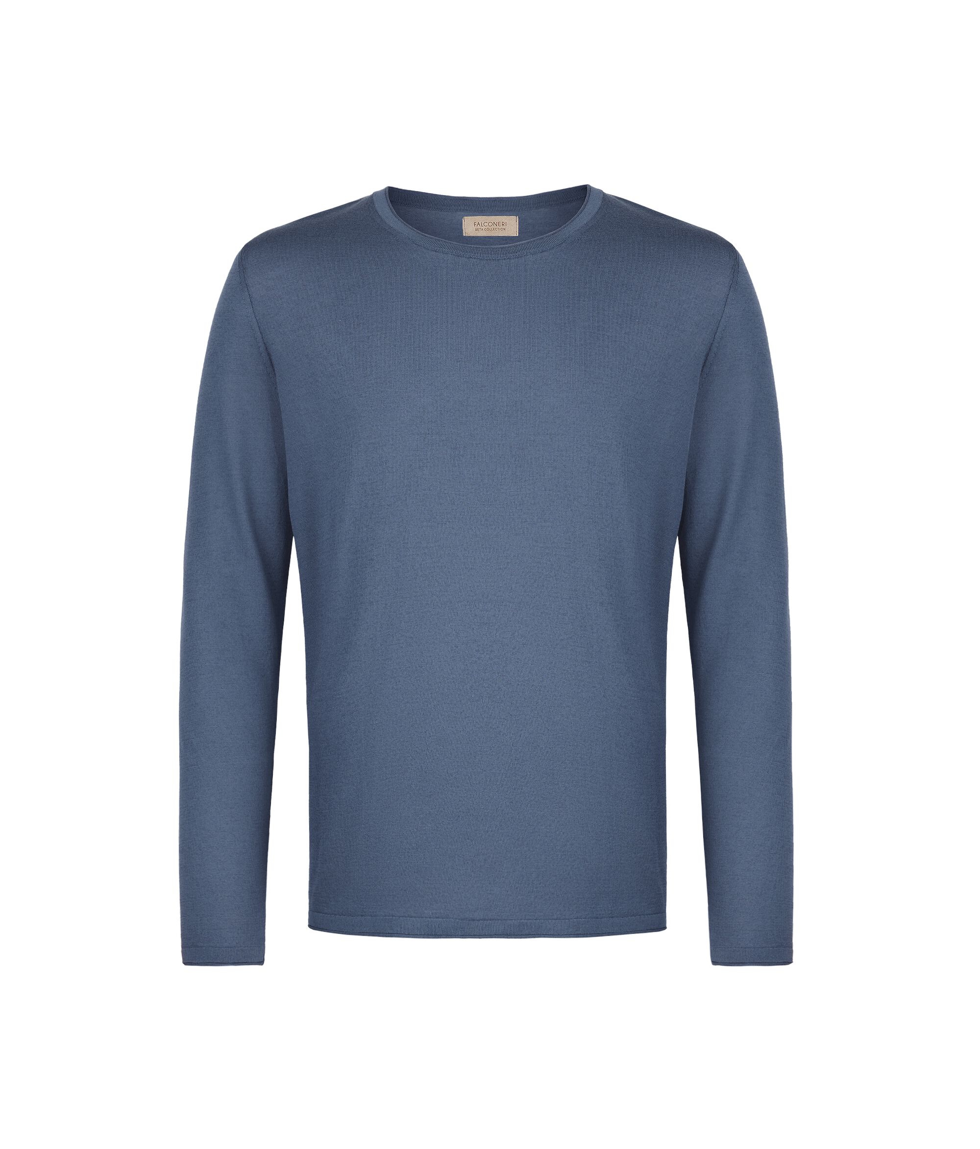 Camisola com Decote Redondo de Seda e Algodão