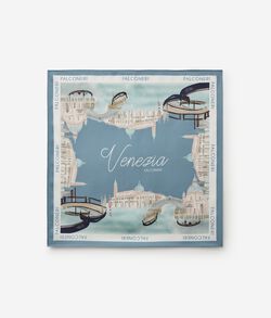 Платок «Города» из шелка