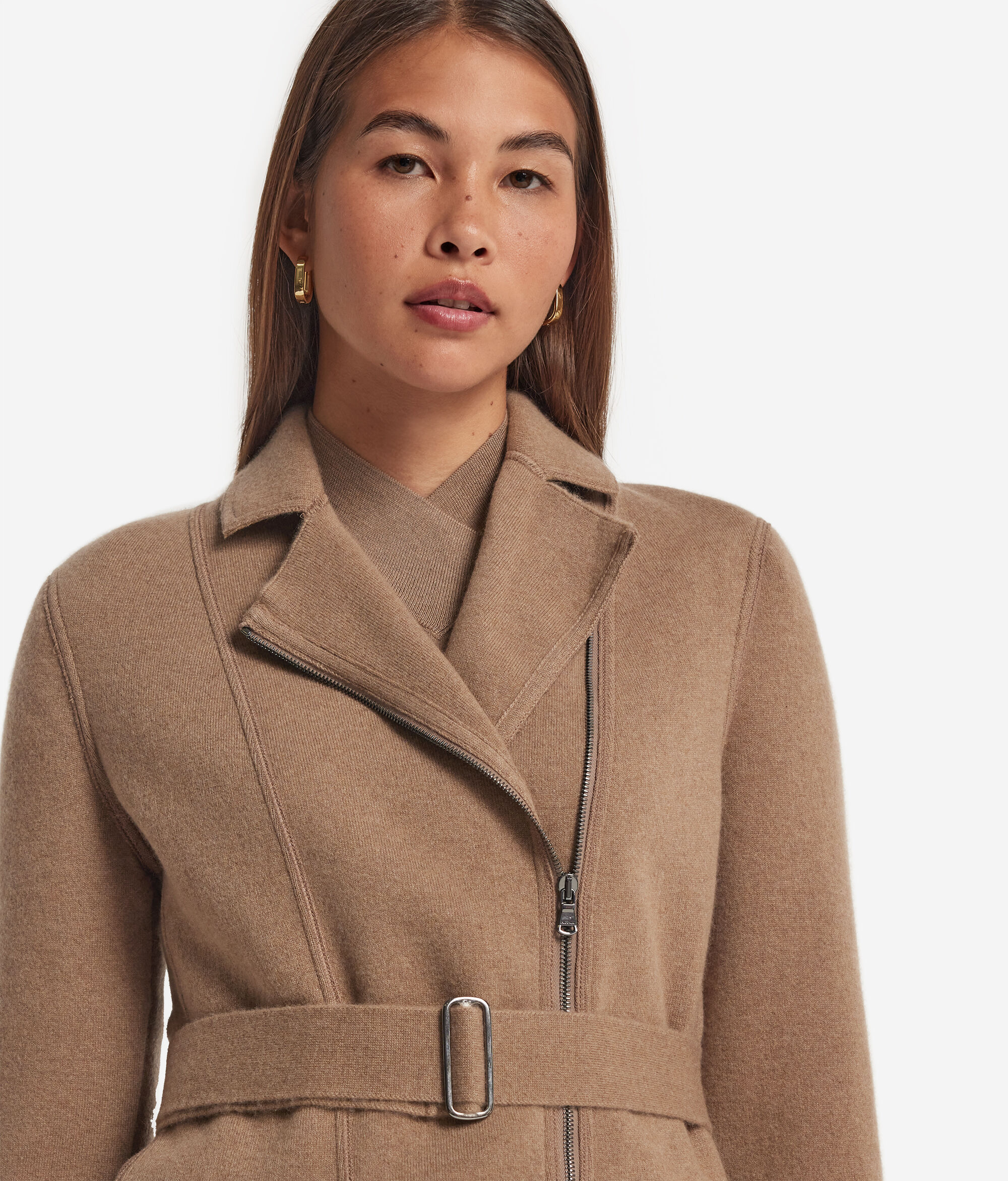 Короткое пальто из ультрамягкого кашемира