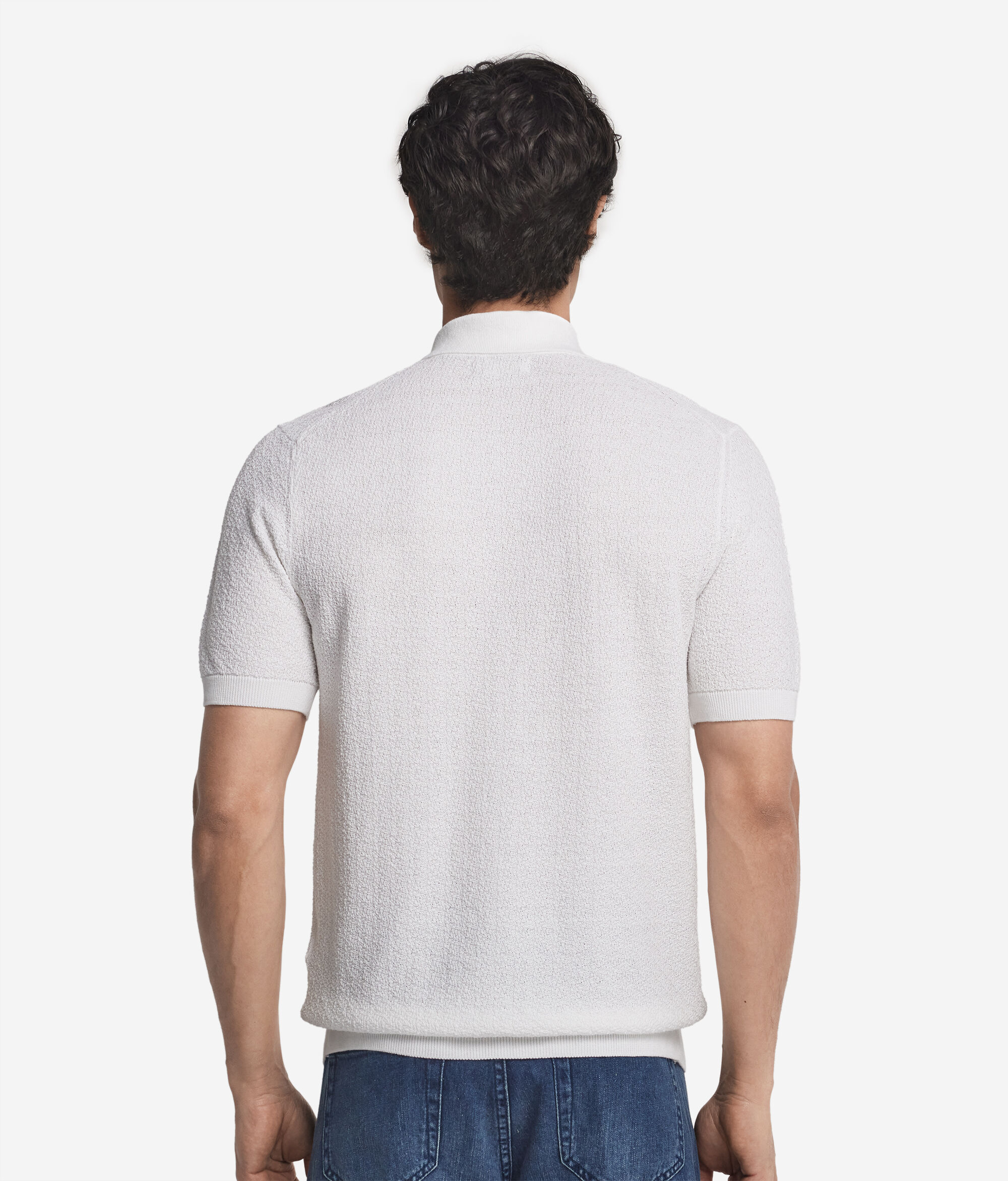 Poloshirt mit kurzen Ärmeln und Wellenmuster
