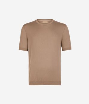 Κοντομάνικο T-Shirt με Στρογγυλή Λαιμόκοψη από Βαμβάκι Fresh