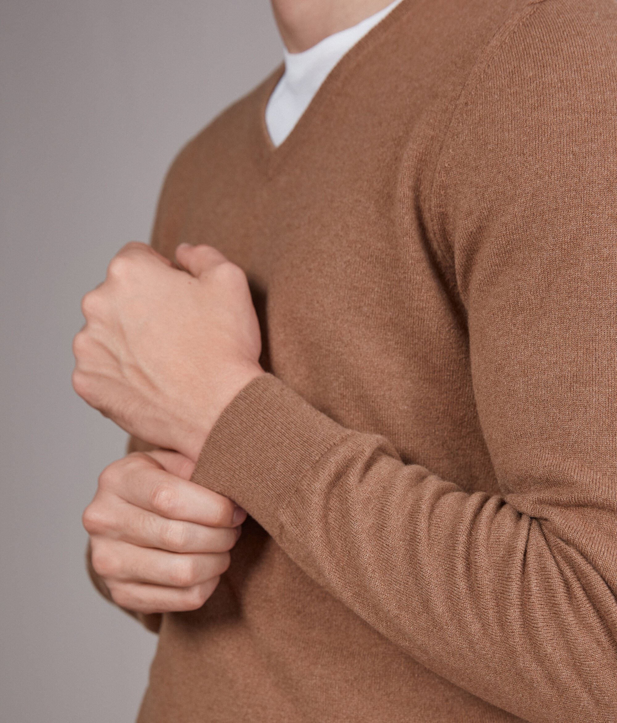 Pullover mit V-Ausschnitt aus Kaschmir Ultrasoft