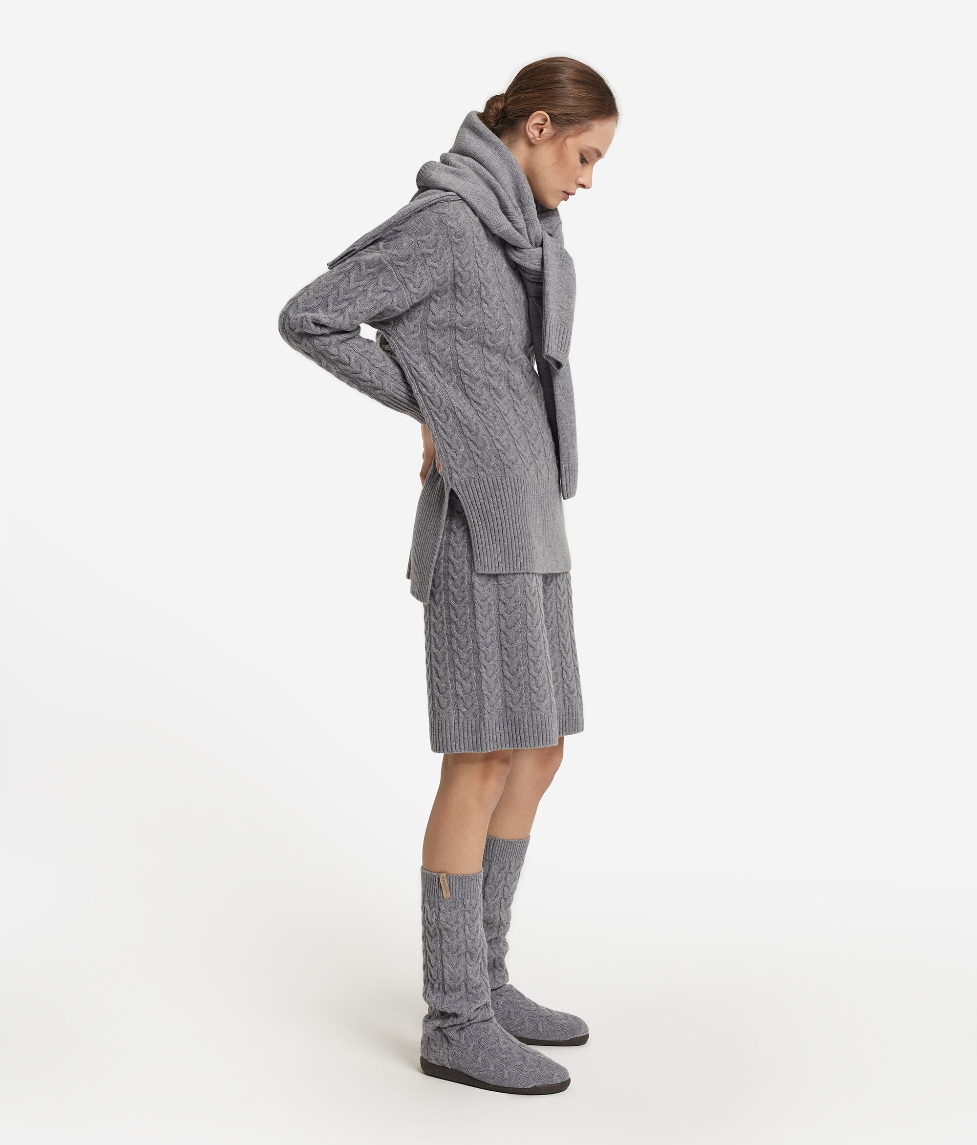 Golf z warkoczami z kaszmiru Ultrasoft