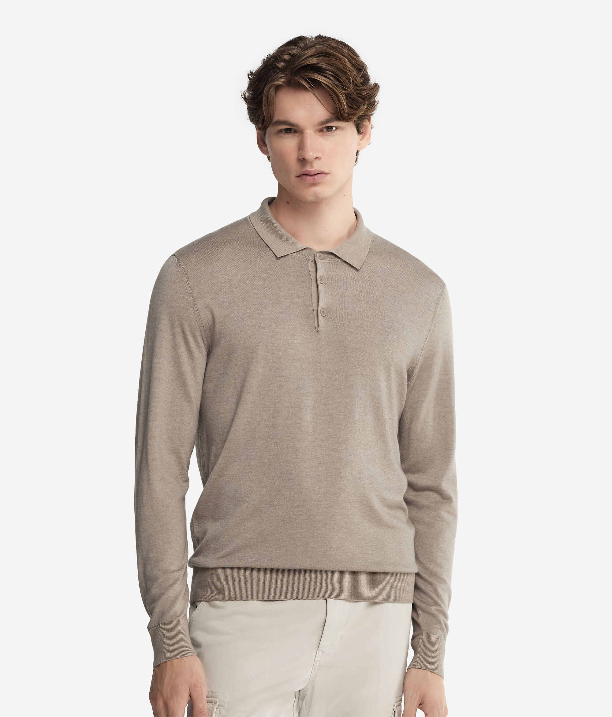 Джемпер-поло из ультратонкого кашемира