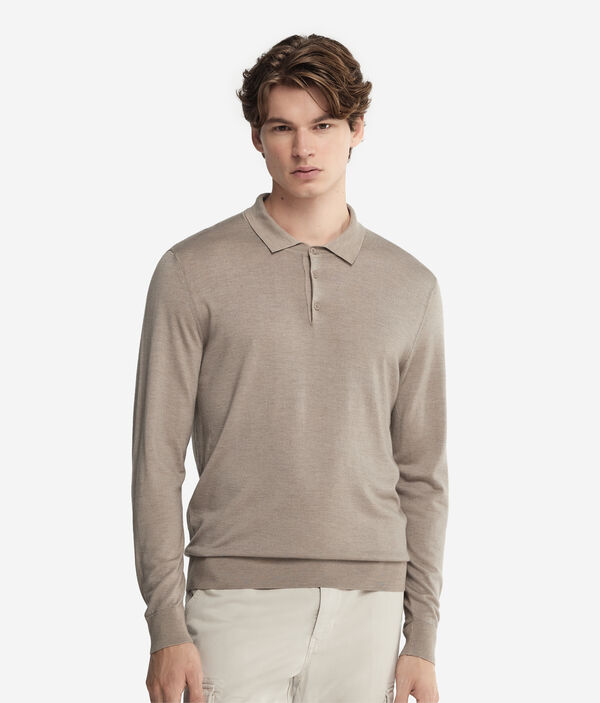 Джемпер-поло из ультратонкого кашемира