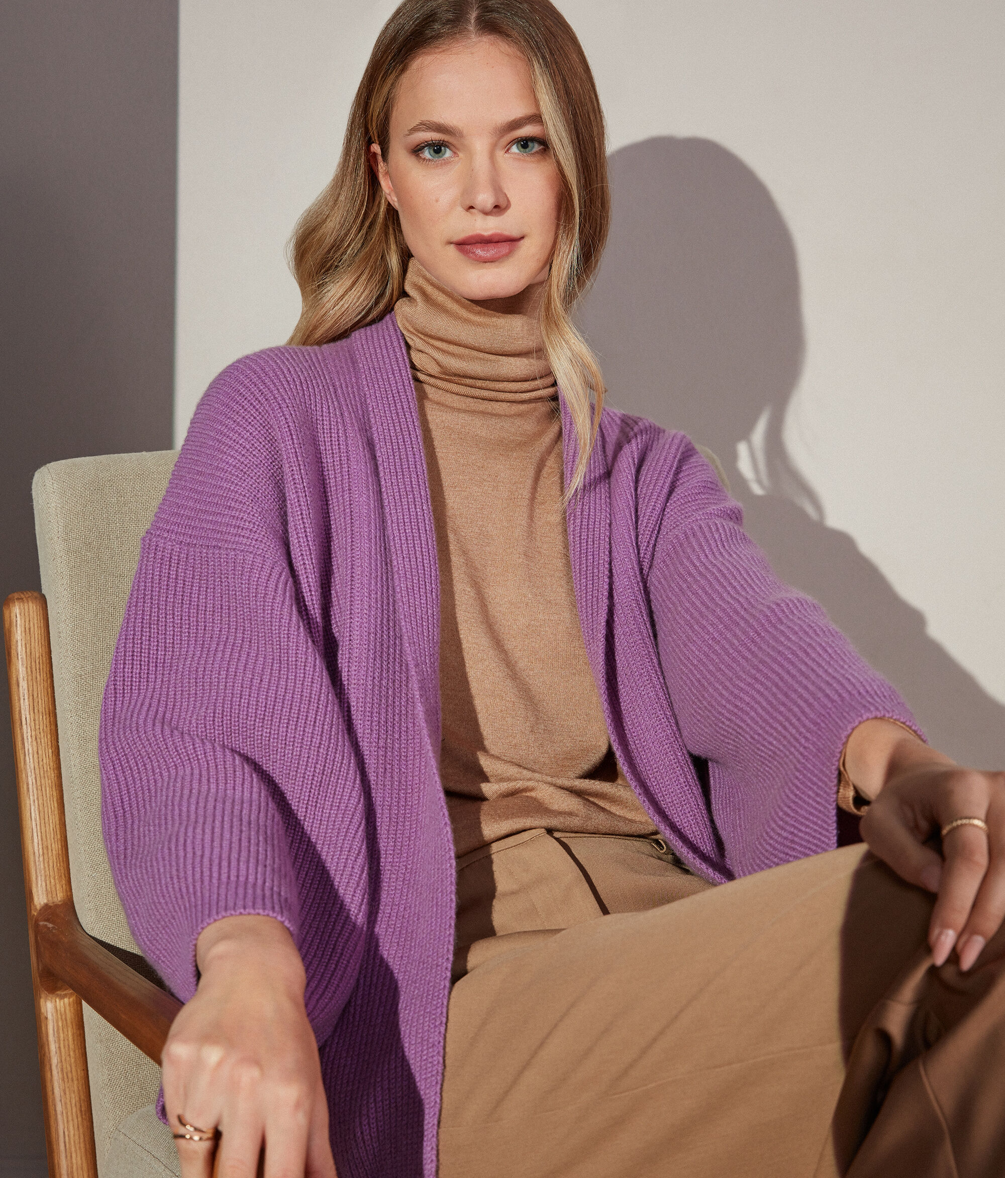 Κάπα από Ultrasoft Cashmere με Πλέξη Λάστιχο