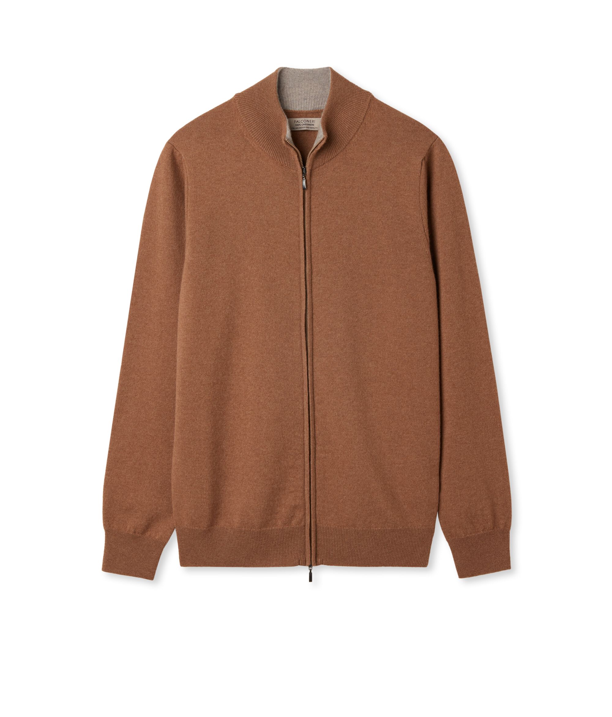 Cardigan mit durchgehendem Reißverschluss aus Kaschmir Ultrasoft