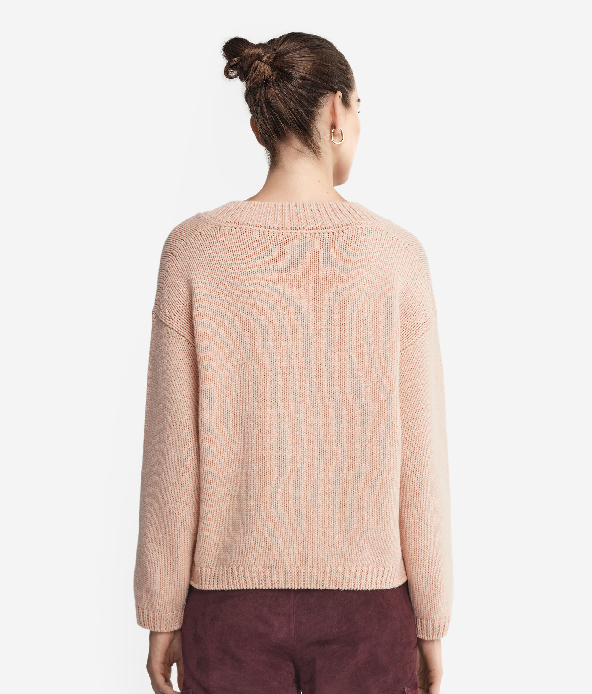 Pull femme col V en cachemire ultra-doux
