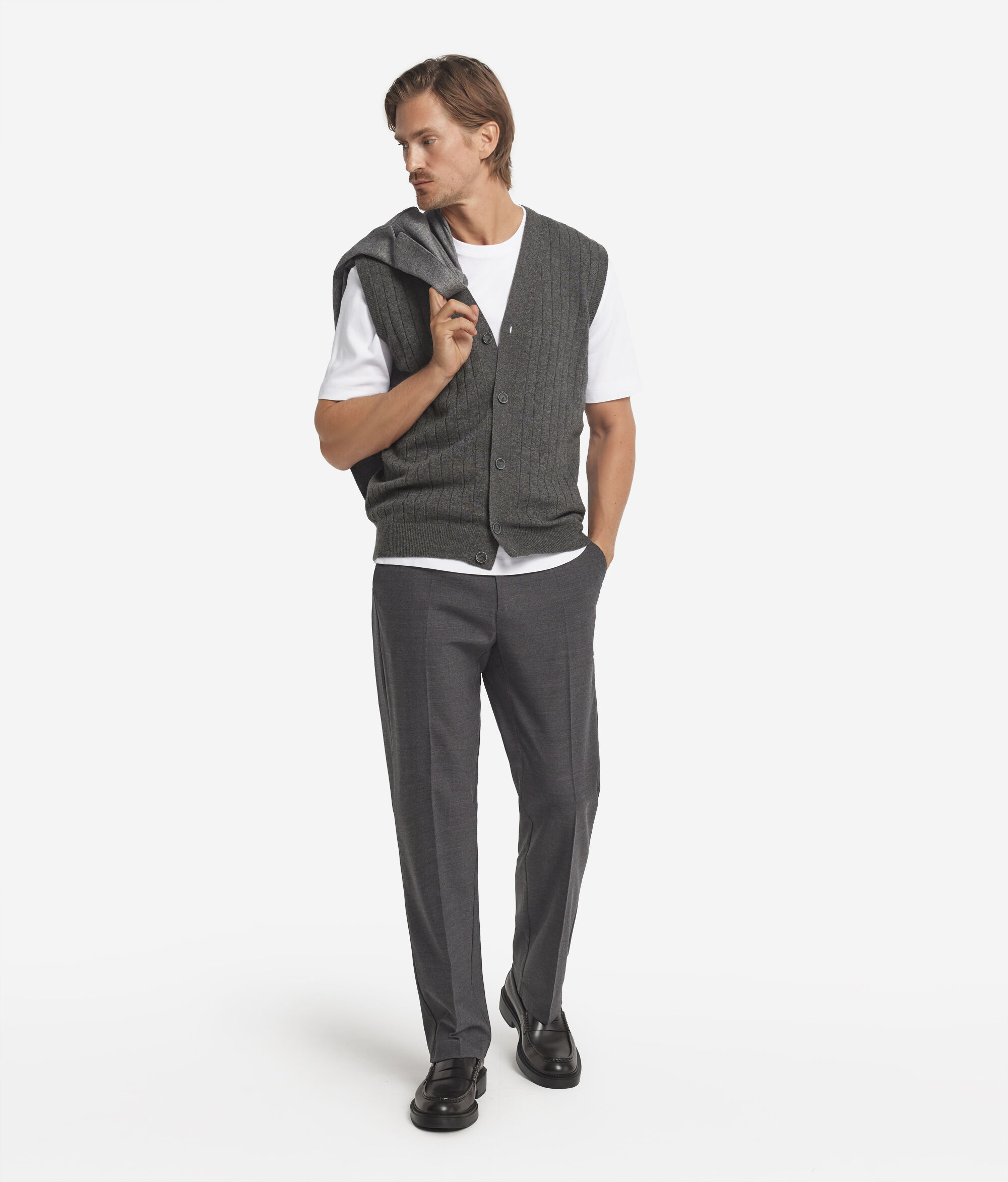 Ultrasoft Cashmere ribbed sweater vest