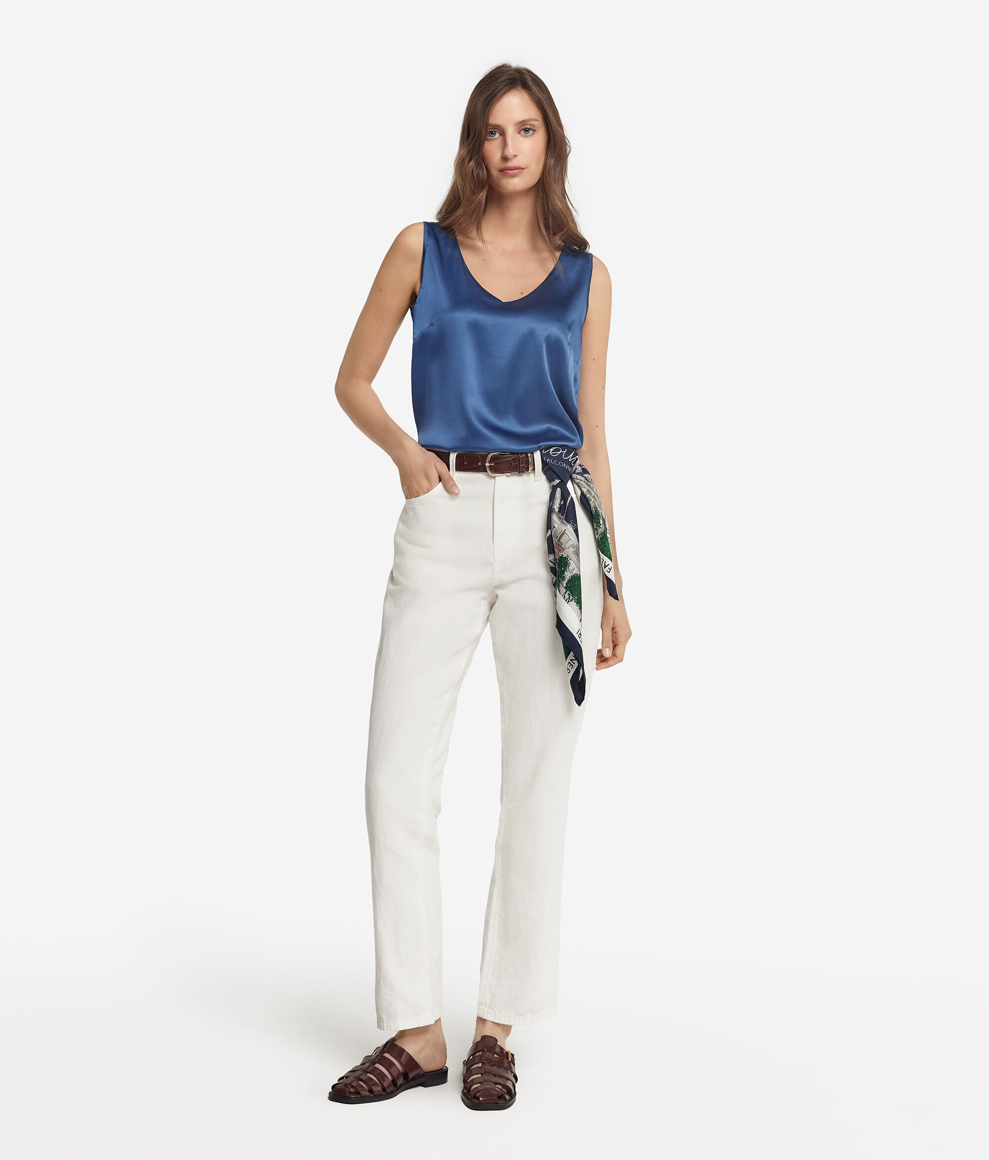 V-Neck Silk Camisole