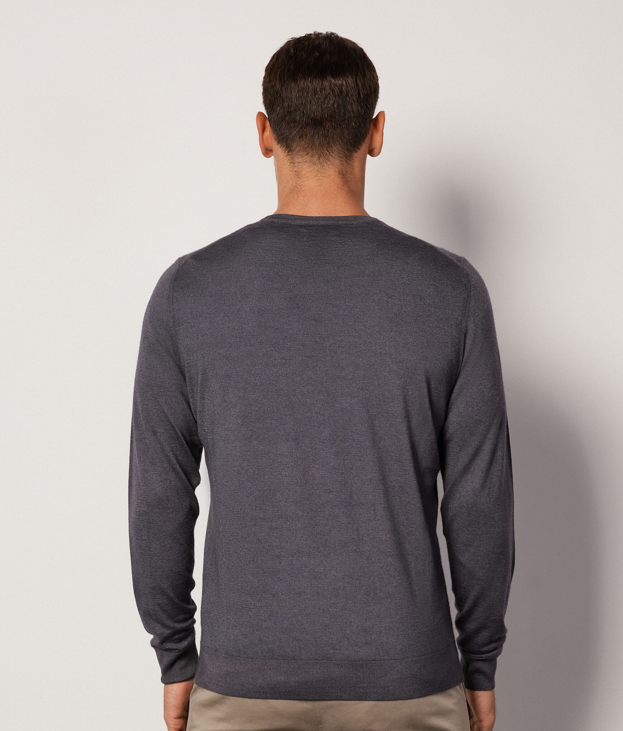 Pull homme en cachemire ultra-fin à col rond