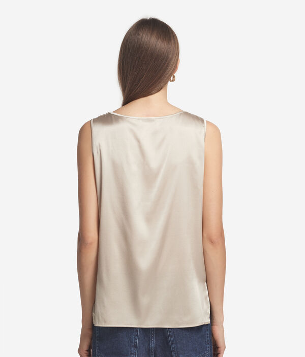 Топ из атласного шелка