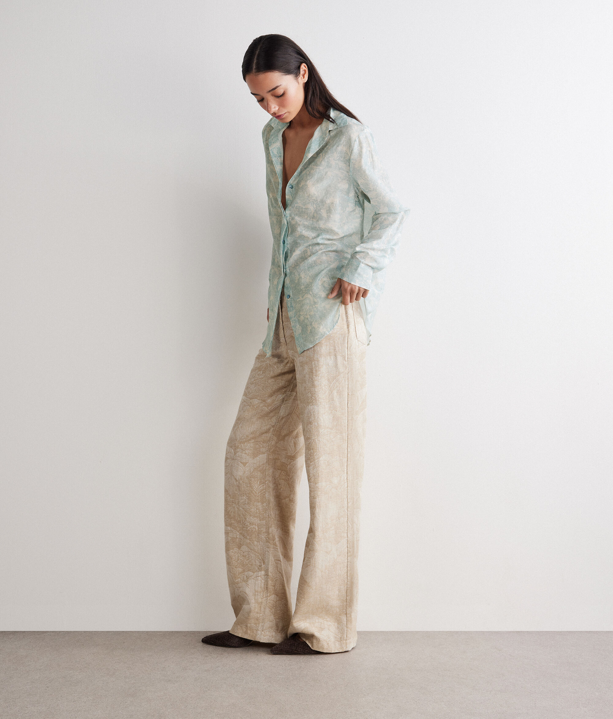 Koszula z muślinu z nadrukiem