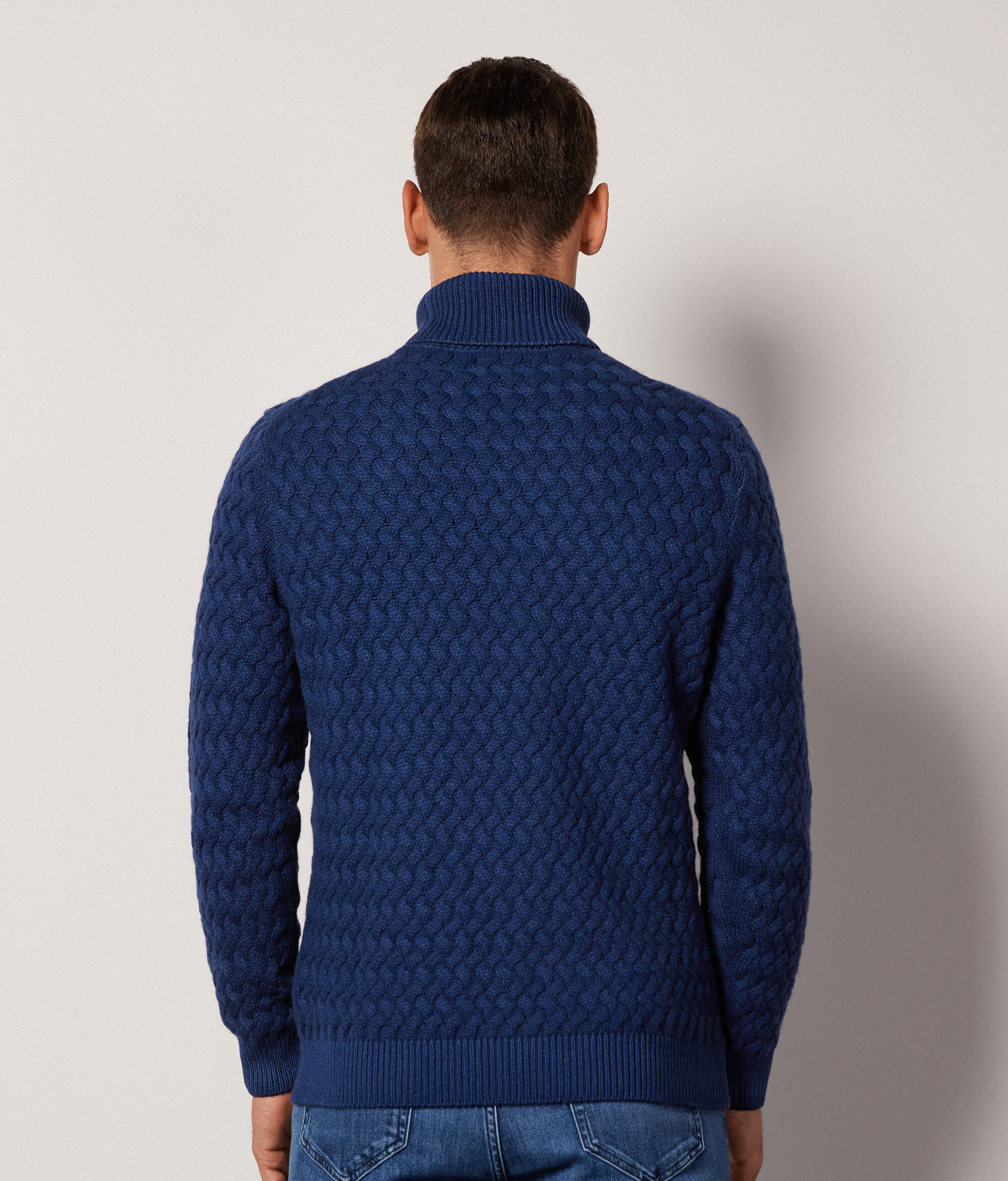 Ultrasoft Cashmere Purl Stitch Turtleneck