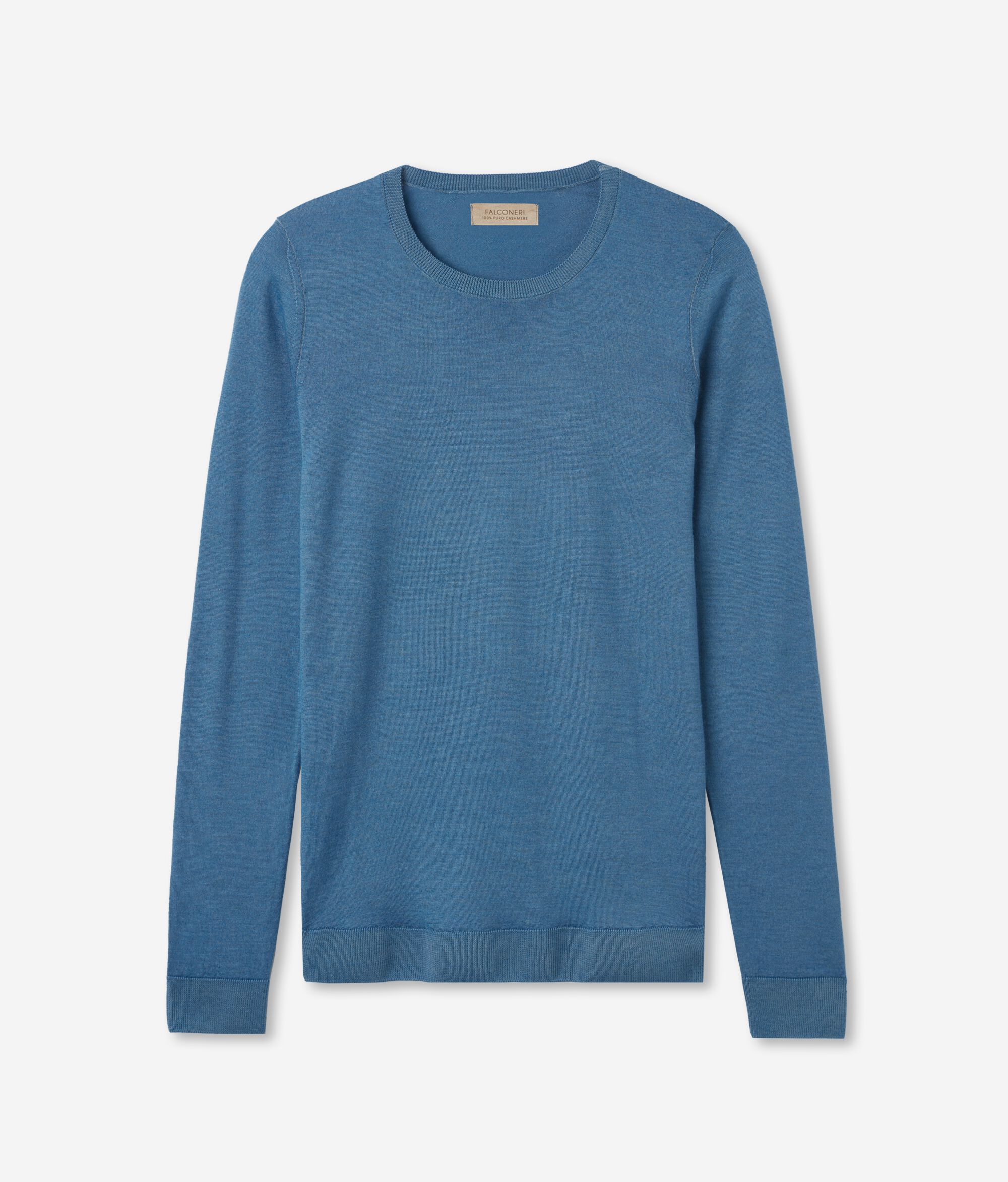 Camisola com Decote Redondo em Ultrafine Cashmere