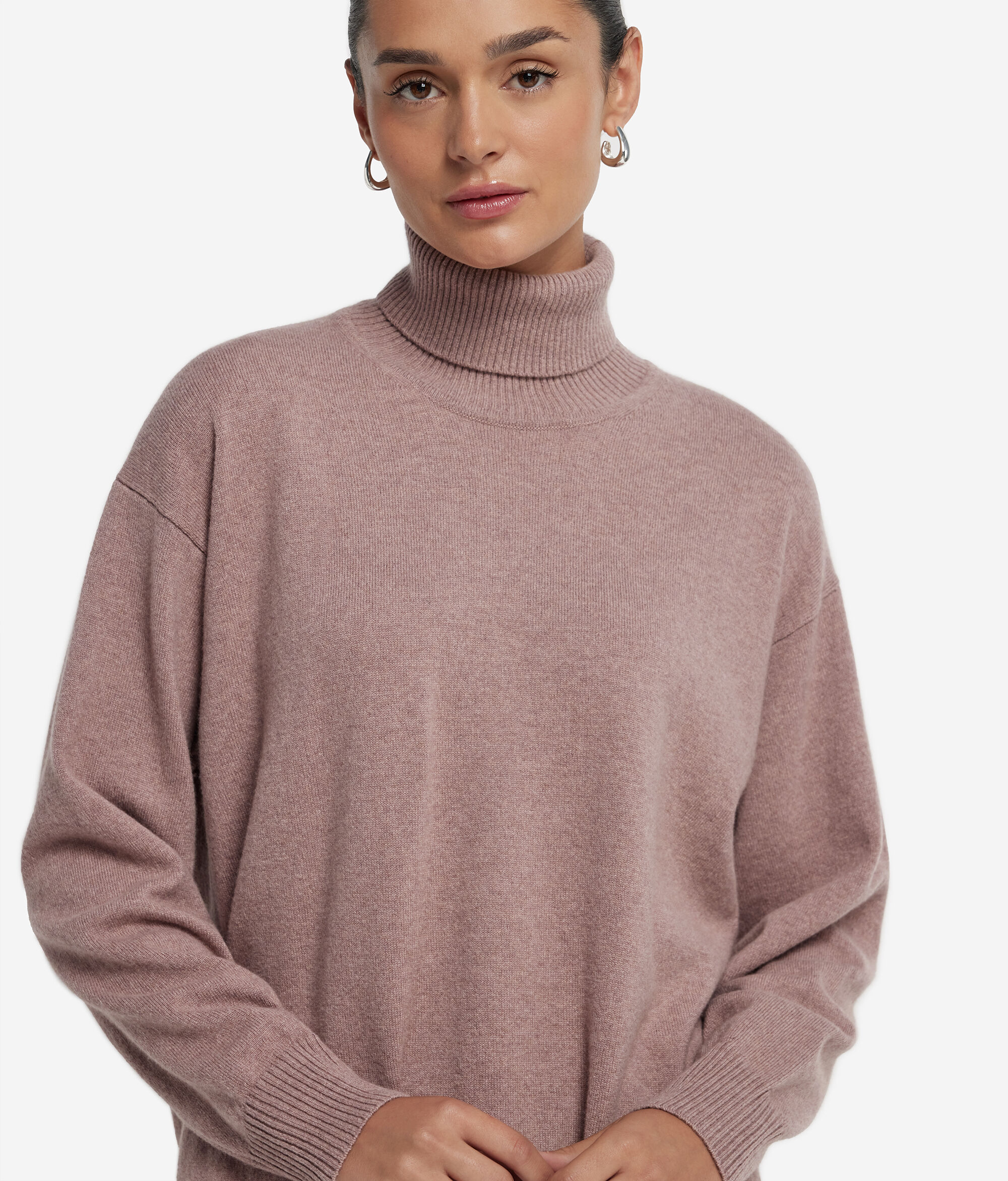 Ultrasoft Cashmere Turtleneck with Slits