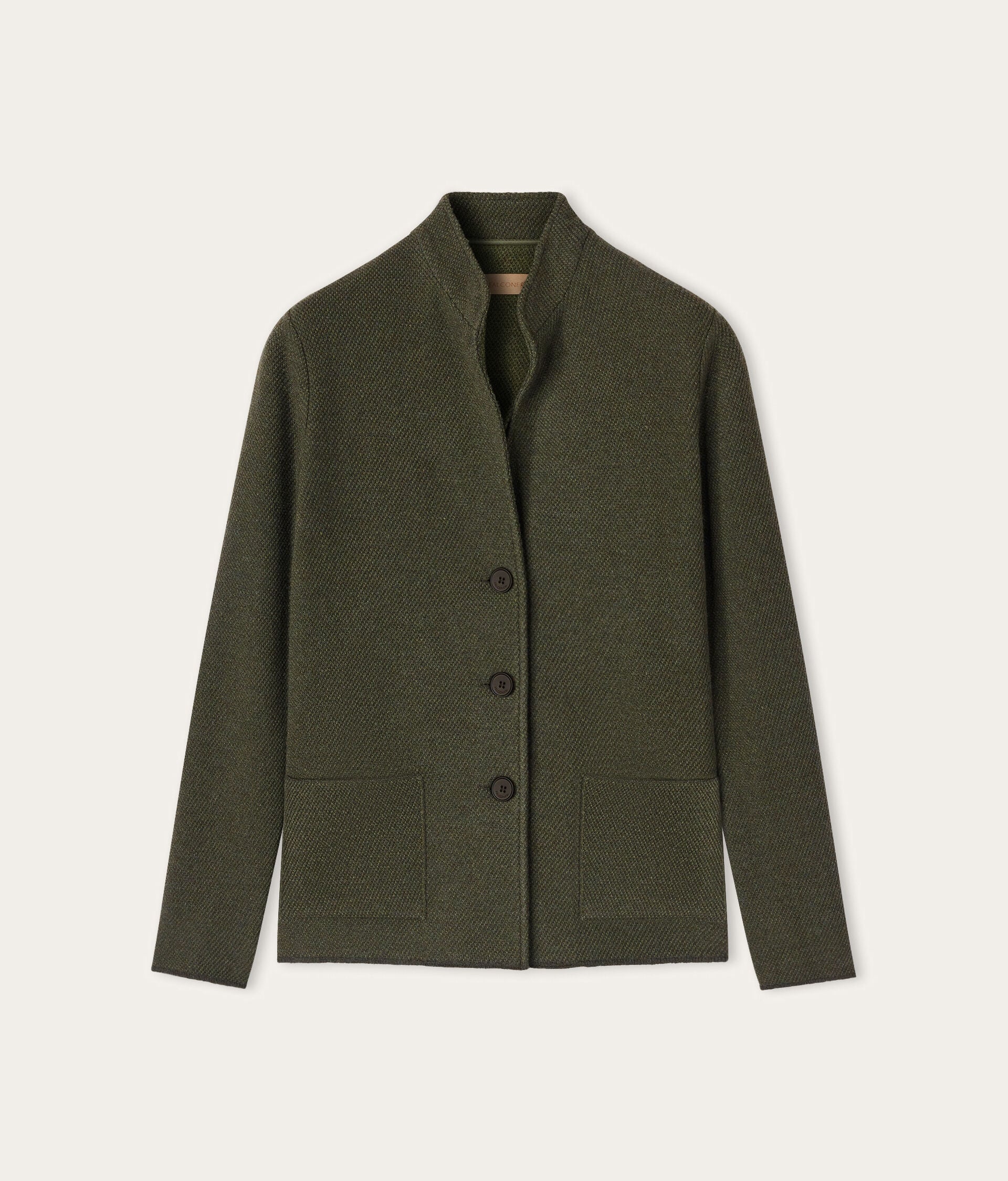 Zweifarbiger Blazer aus Wolle und Kaschmir