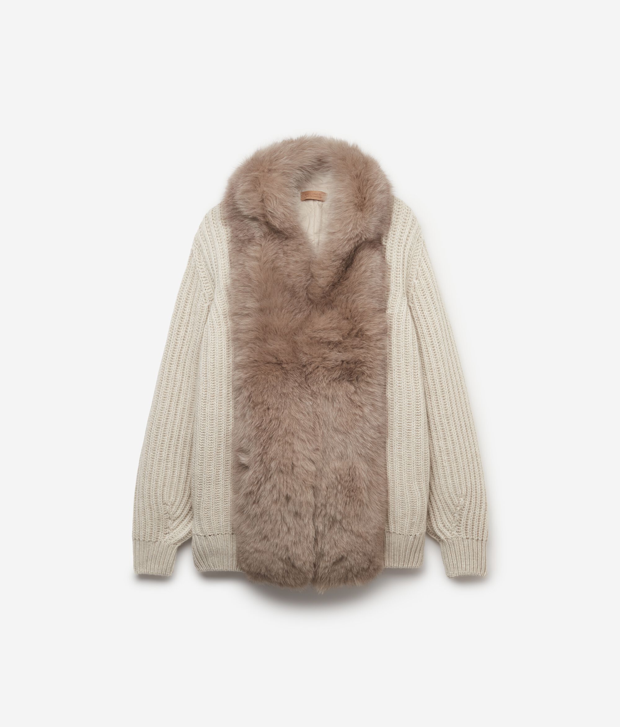 Пальто из кашемира с мехом