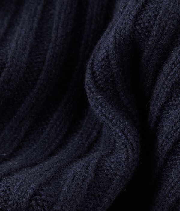 Шарф-снуд в рубчик из ультрамягкого кашемира