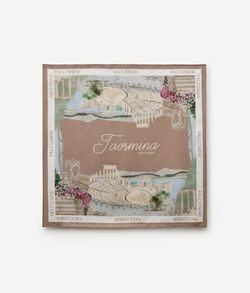 Платок «Города» из шелка