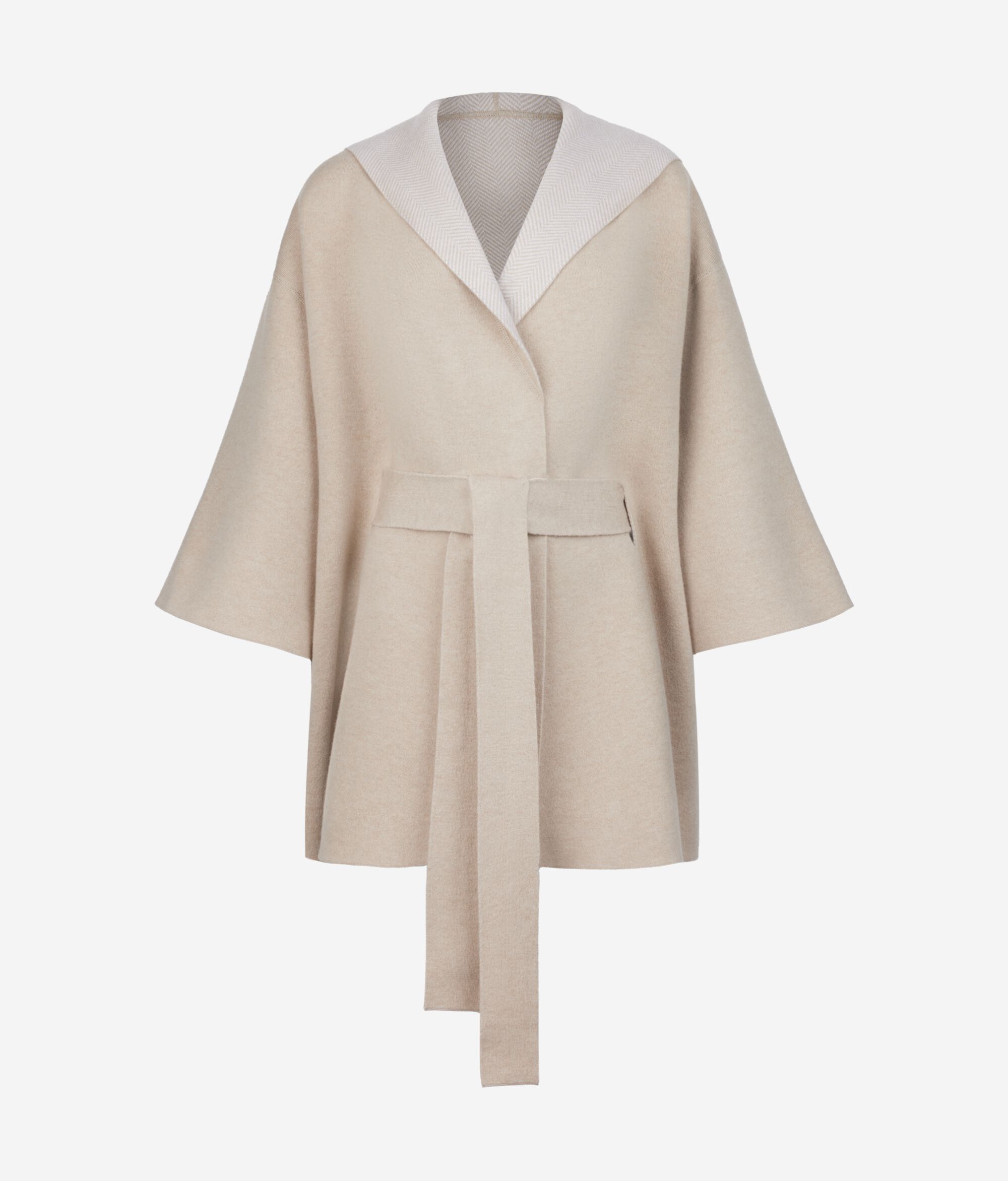 Ultrasoft Cashmere reversible hooded cape