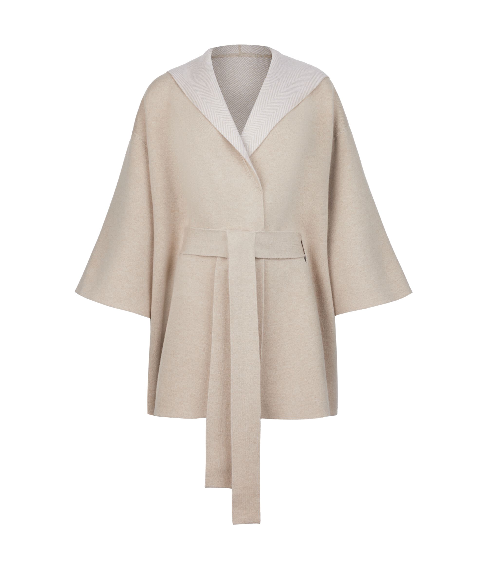 Ultrasoft Cashmere reversible hooded cape