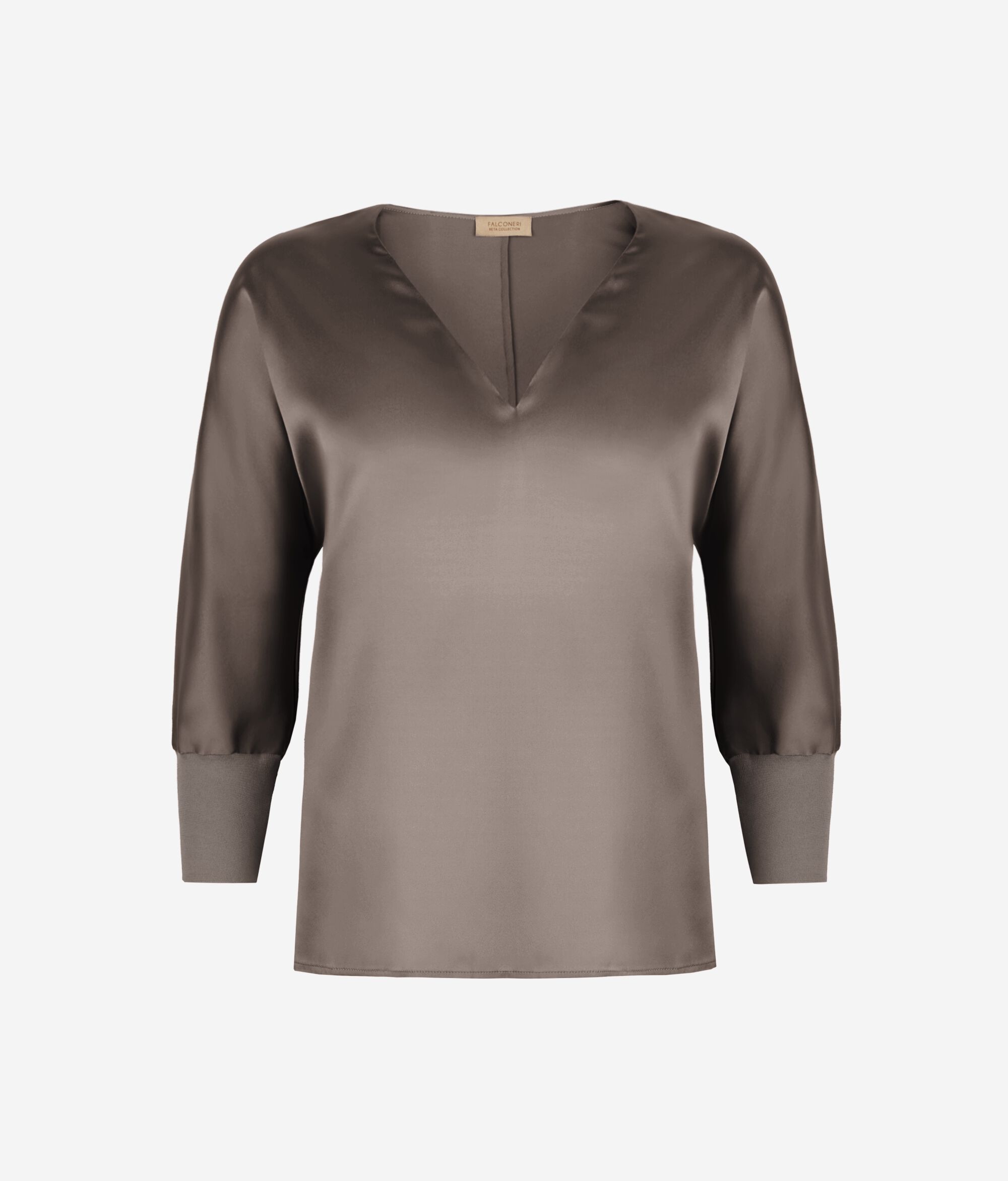 Blusa Scollo a V in Seta