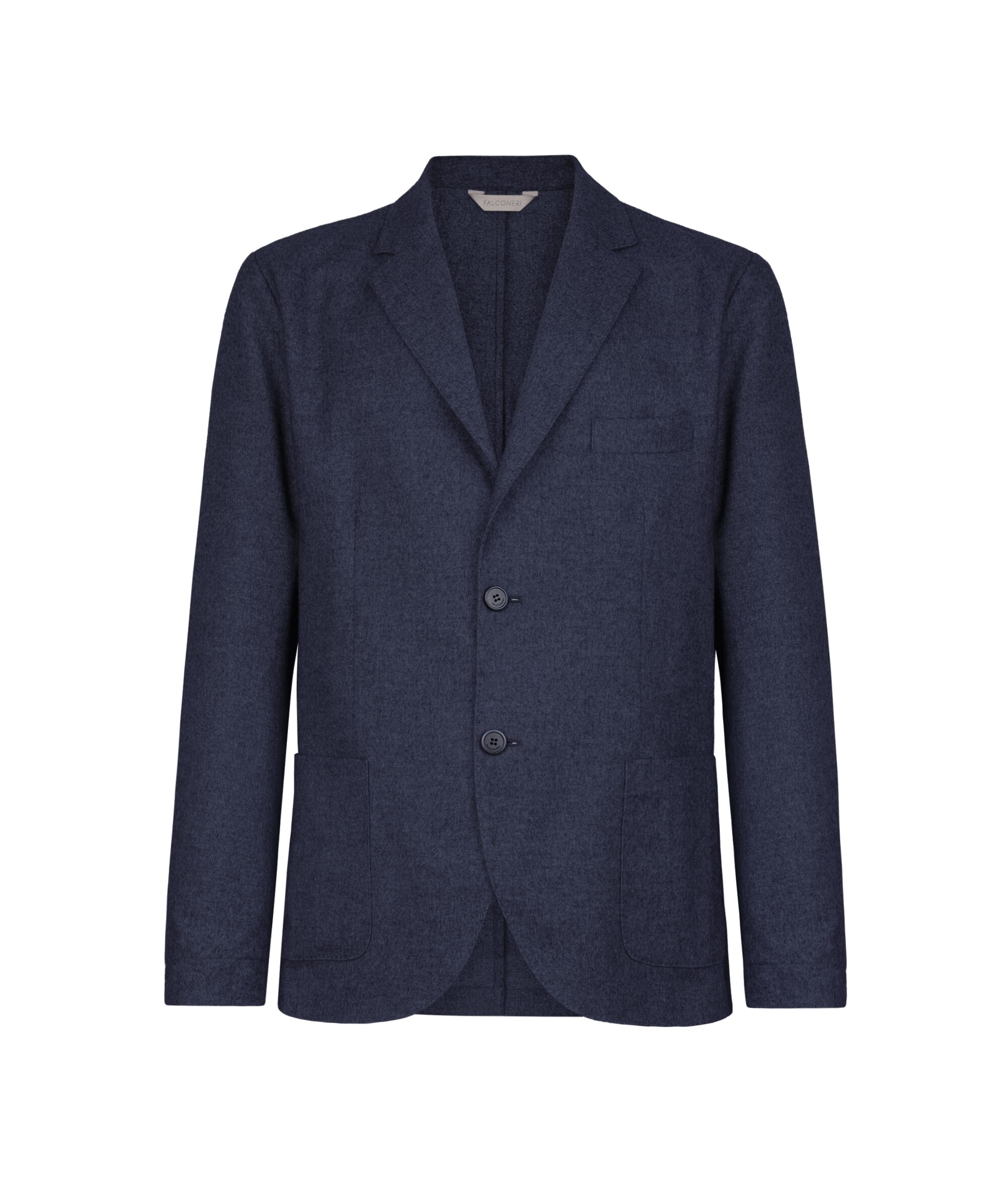 Jacke aus Kaschmir und Seide Colore Marineblau