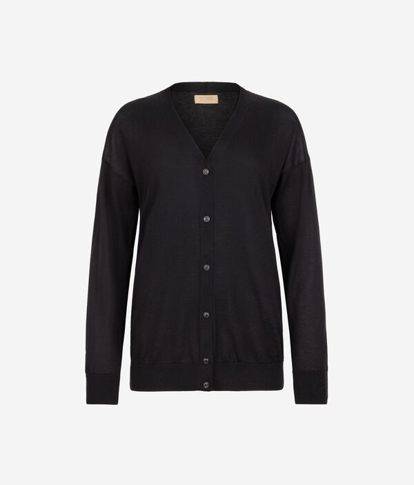 Кардиган из шелка и хлопка