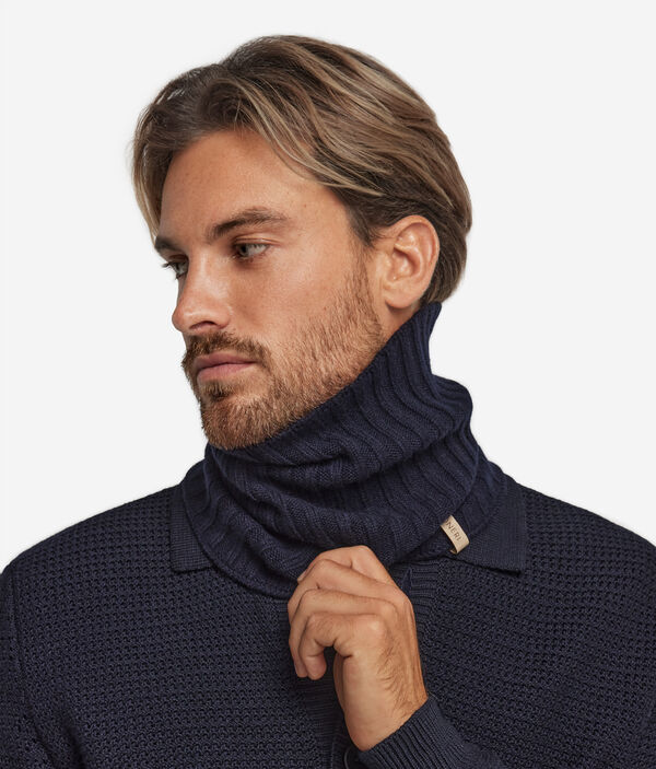 Шарф-снуд в рубчик из ультрамягкого кашемира