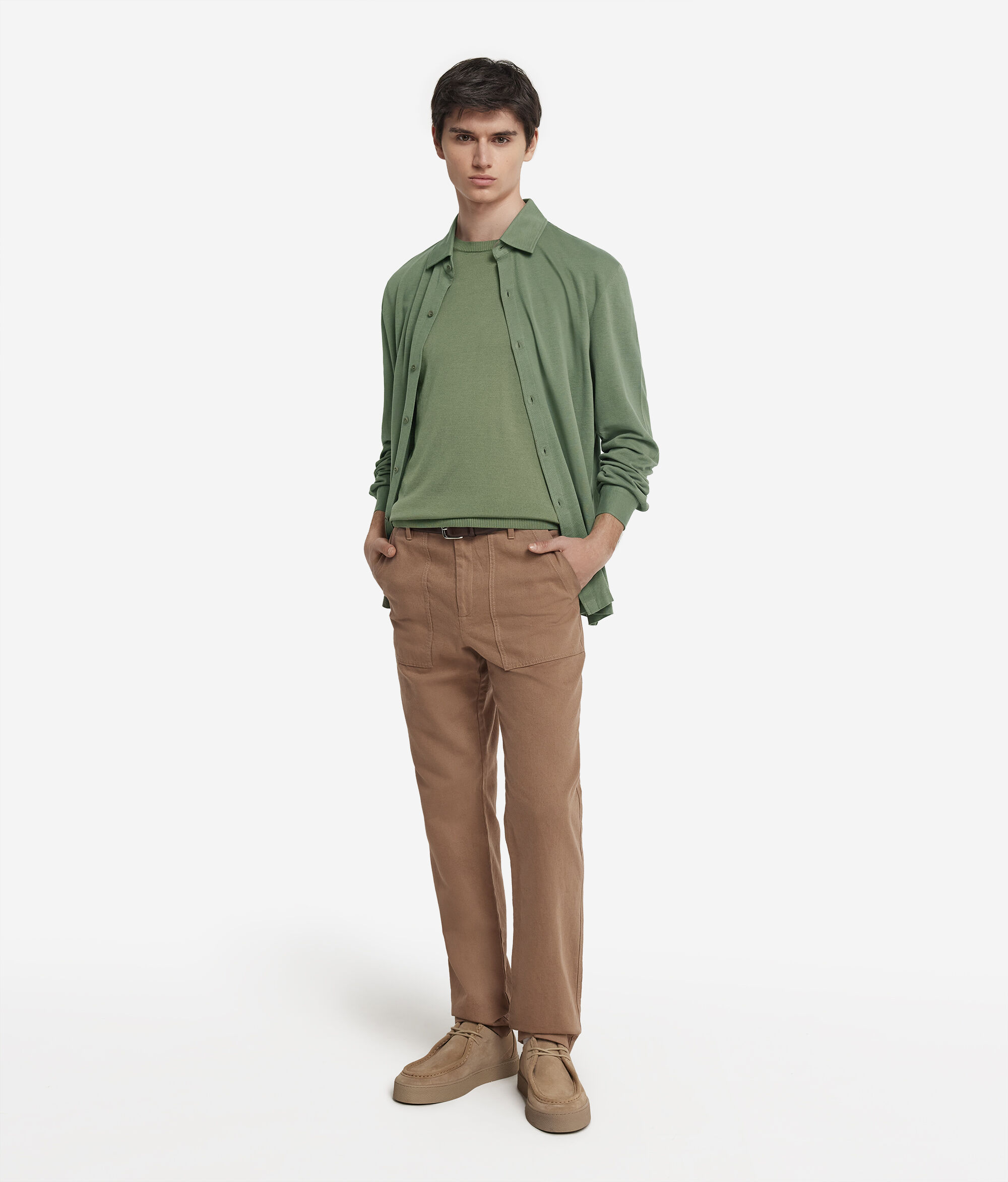 T-Shirt a Maniche Corte in Seta Cotone