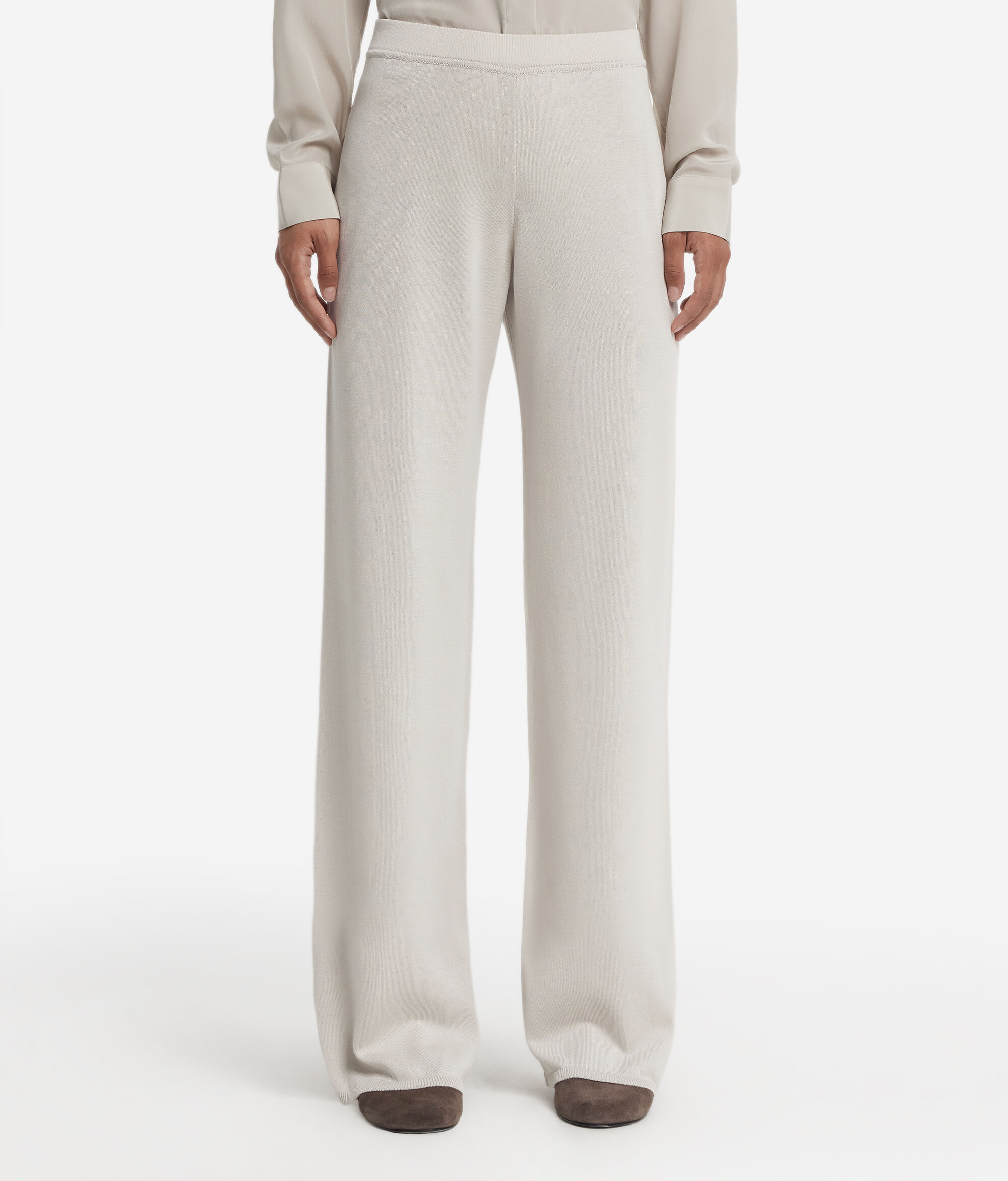 Silk and Cotton Palazzo Pants