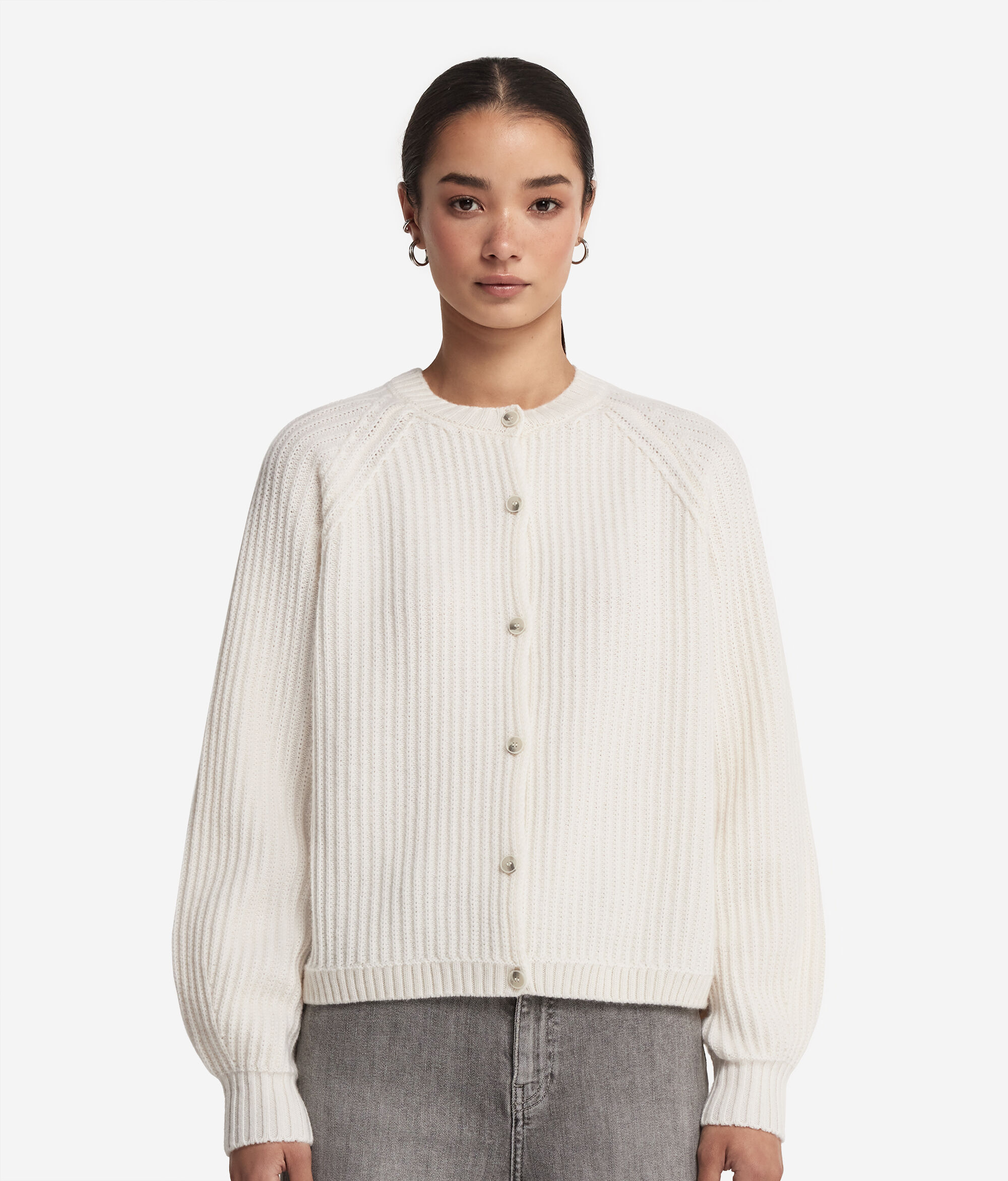 Ζακέτα από Ultrasoft Cashmere με Πλέξη Λάστιχο
