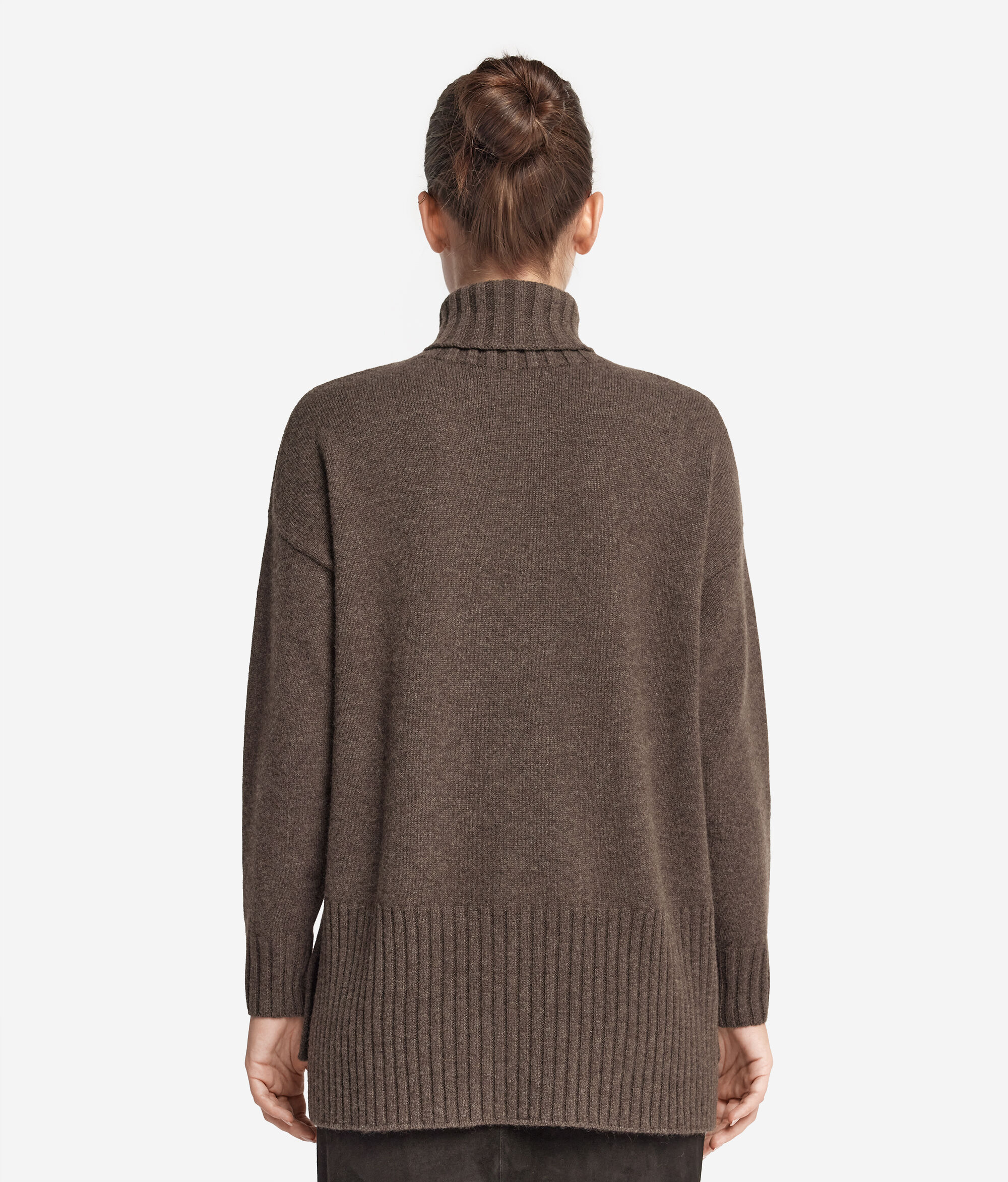 Maxi-pull col roulé en cachemire ultra-doux