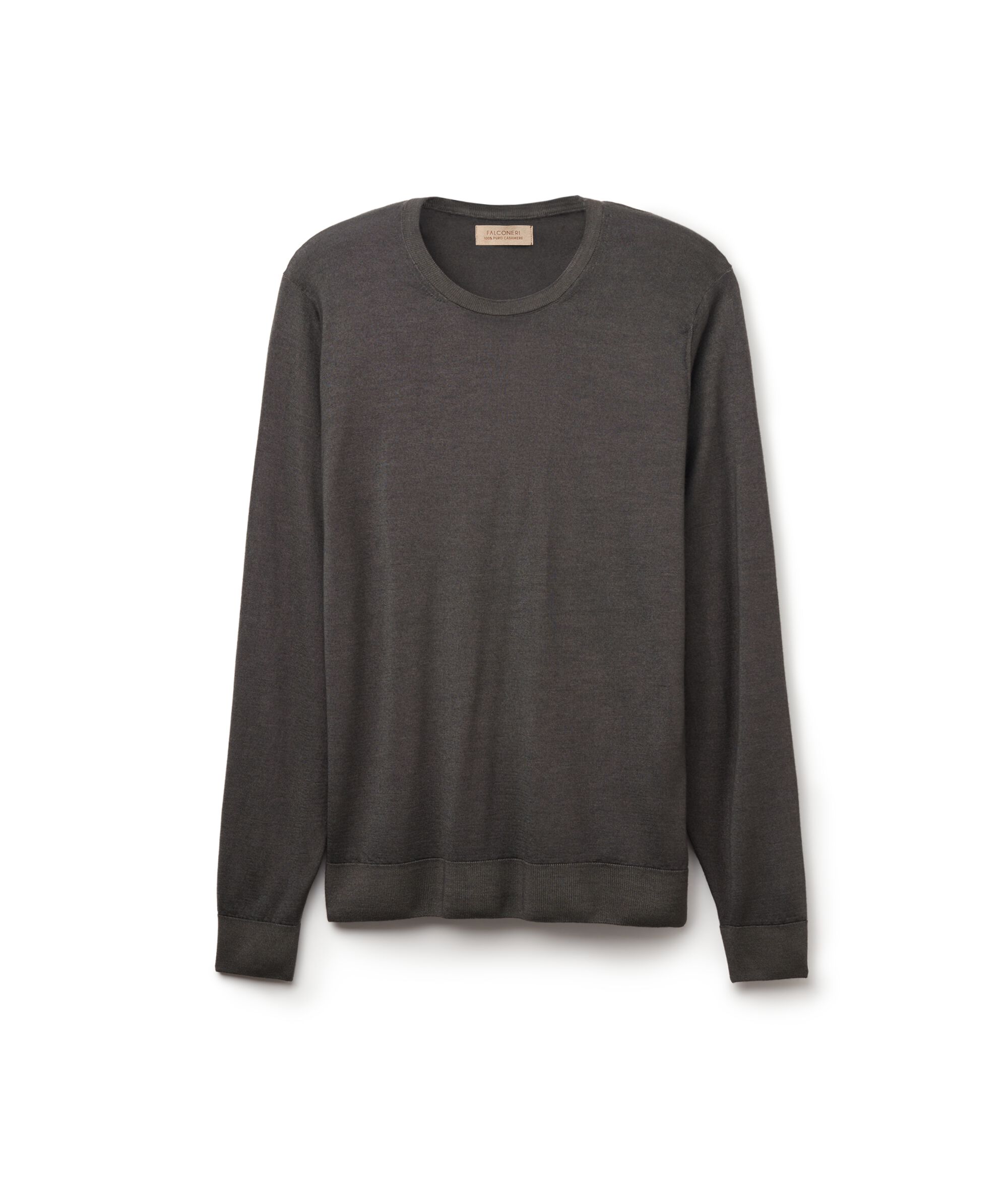 Jersey con cuello redondo de cashmere ultrafine