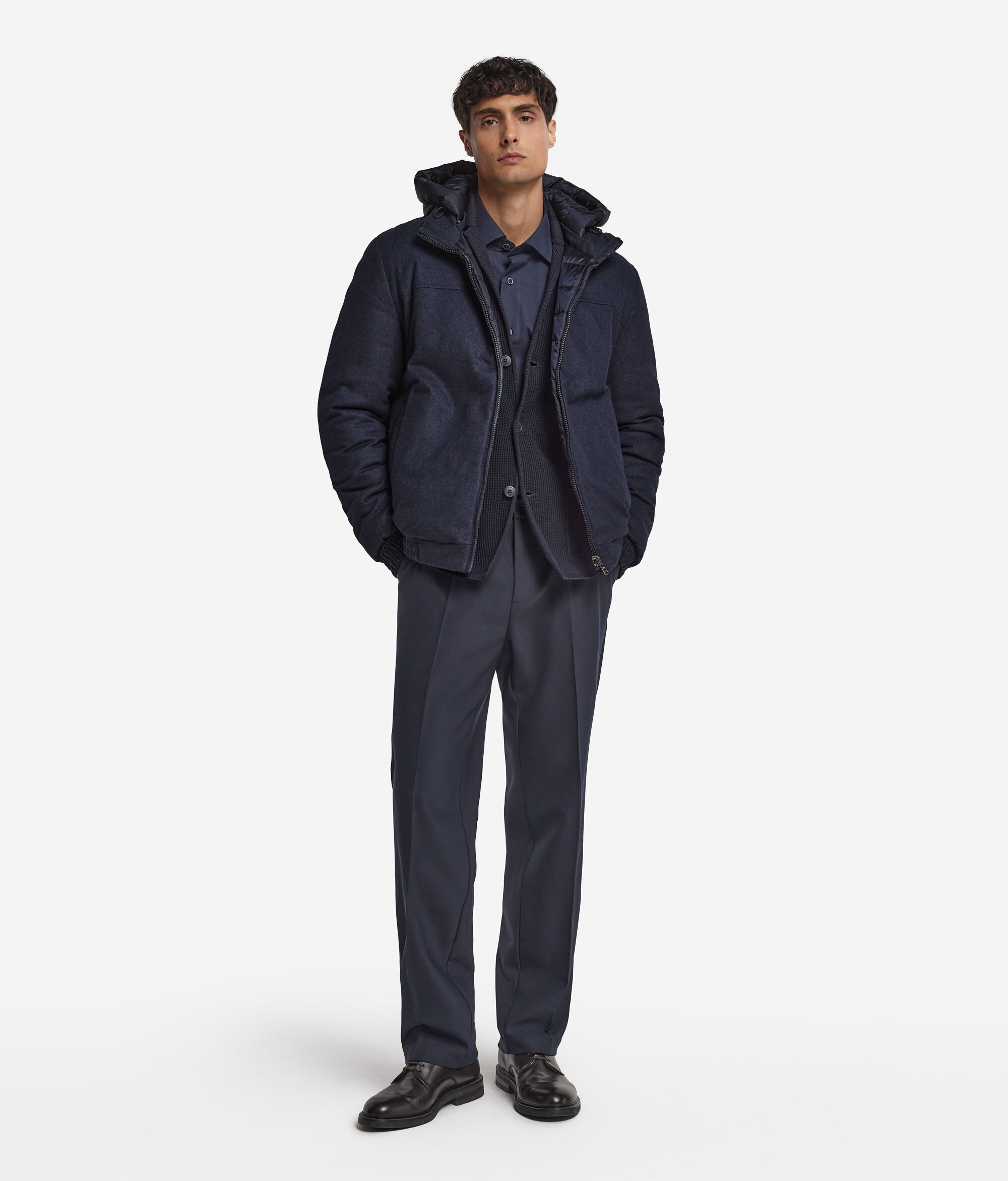 Reversible silk cashmere jacket