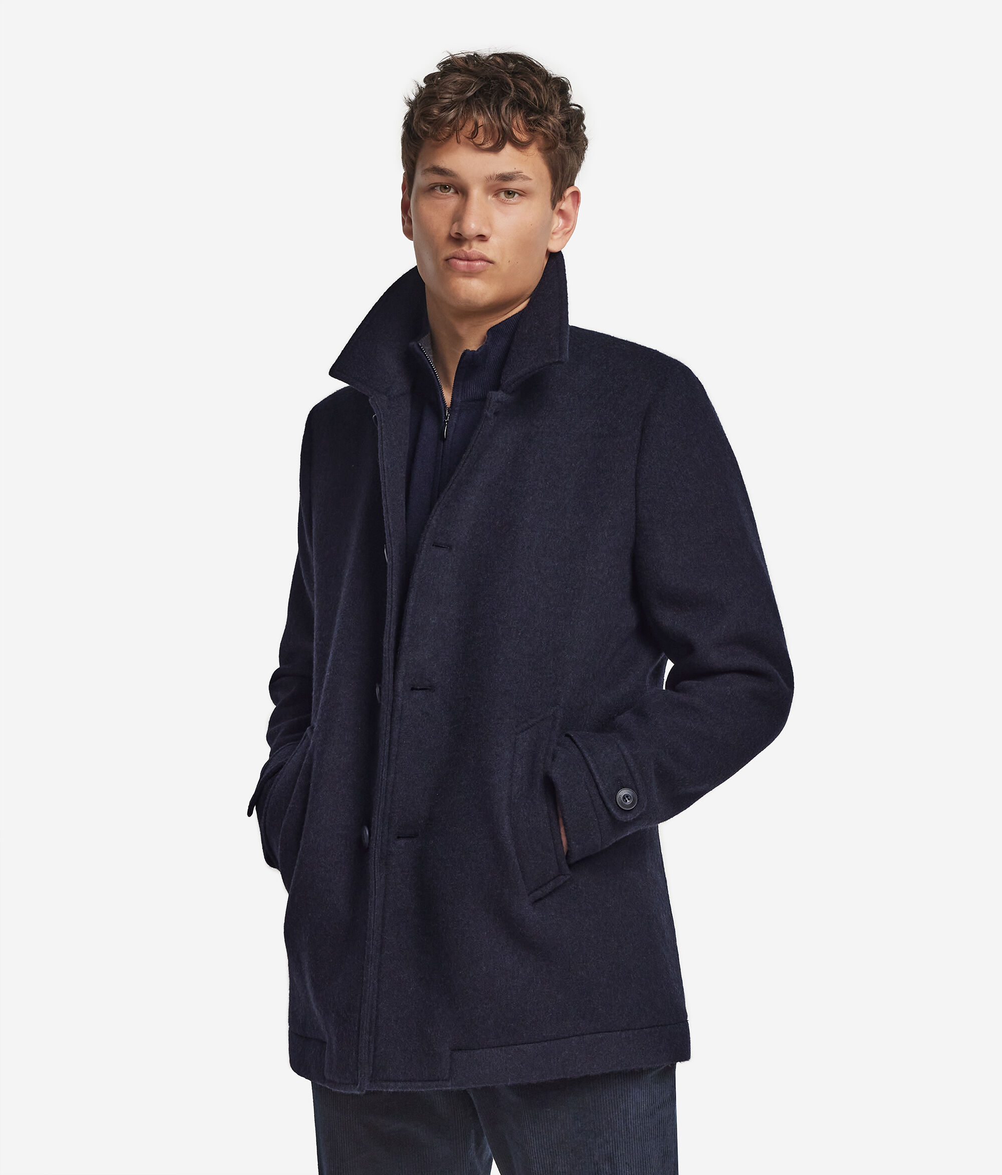 Einreihige Cabanjacke aus Kaschmir