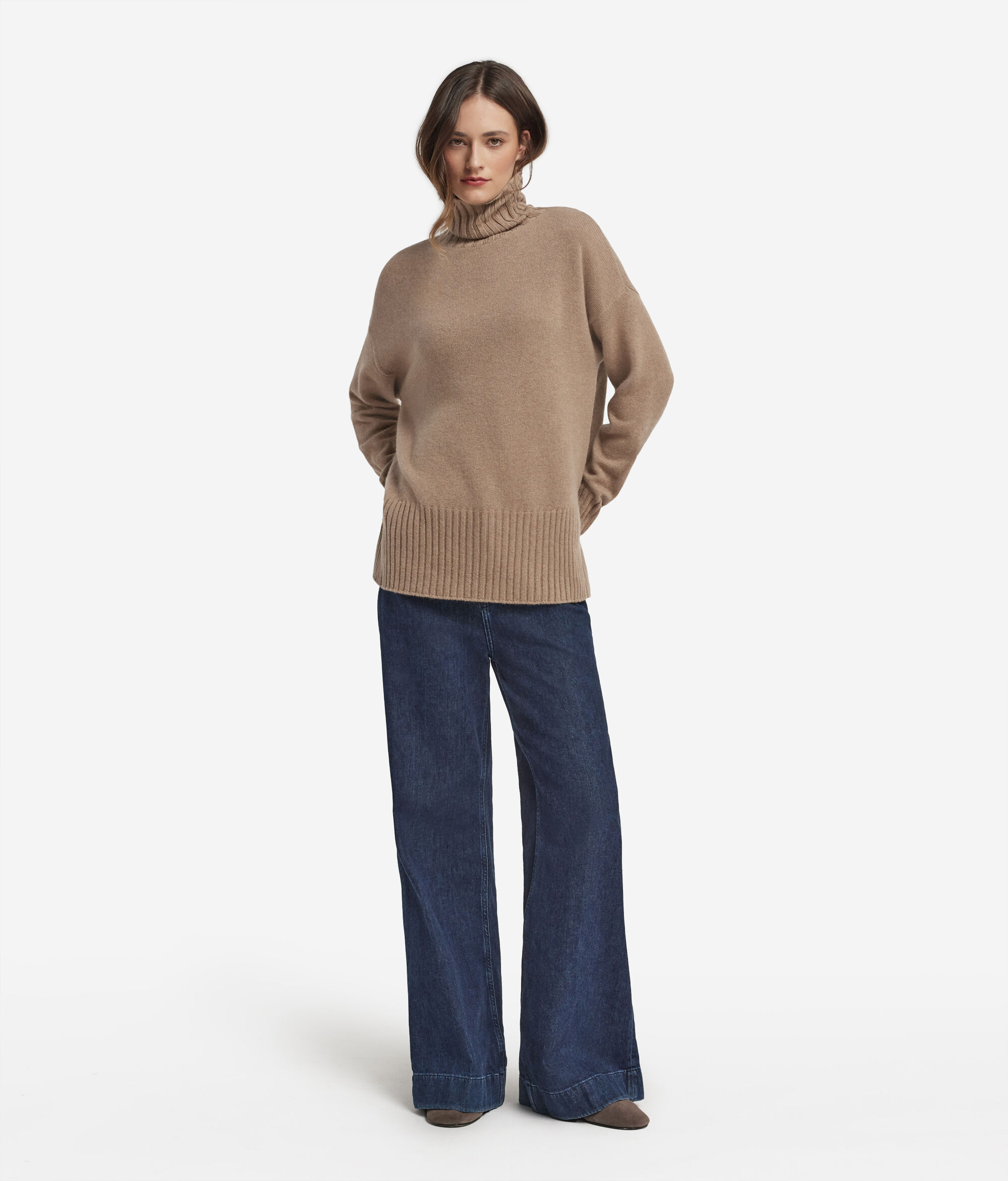 Maxi-Rollkragenpullover aus Kaschmir Ultrasoft