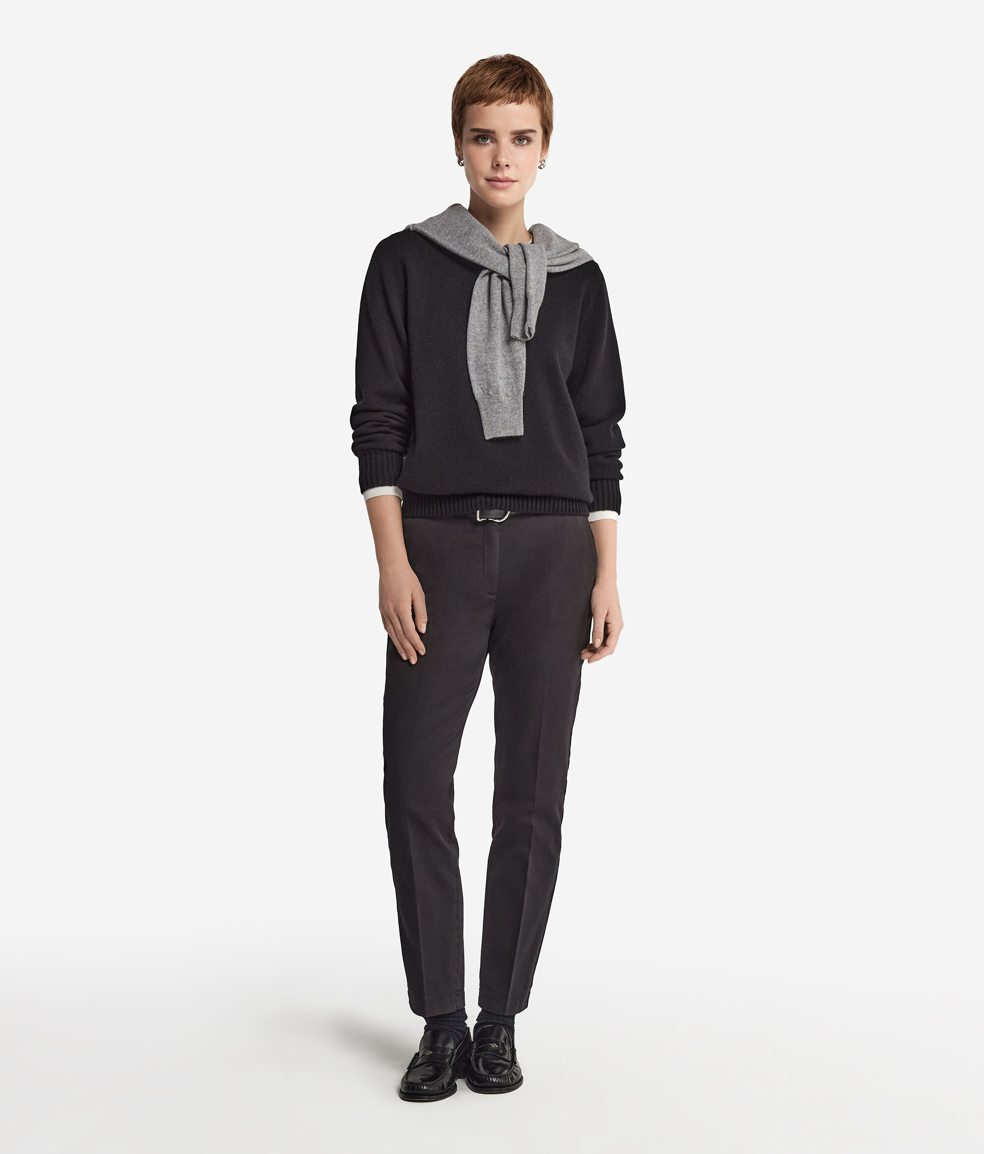 Pantalone sigaretta in cotone