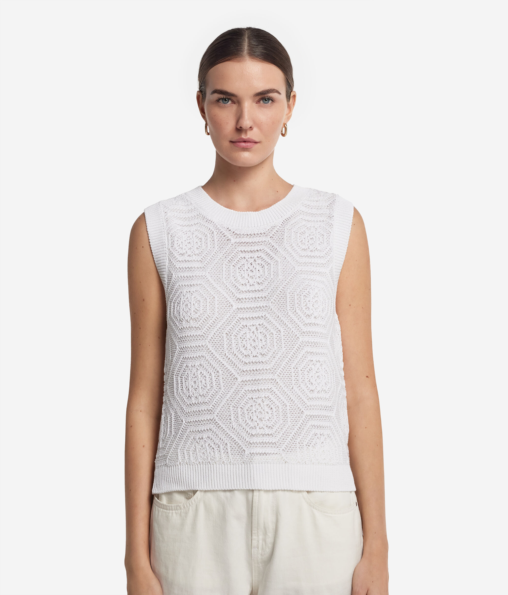 Tank Top with Geometric Design