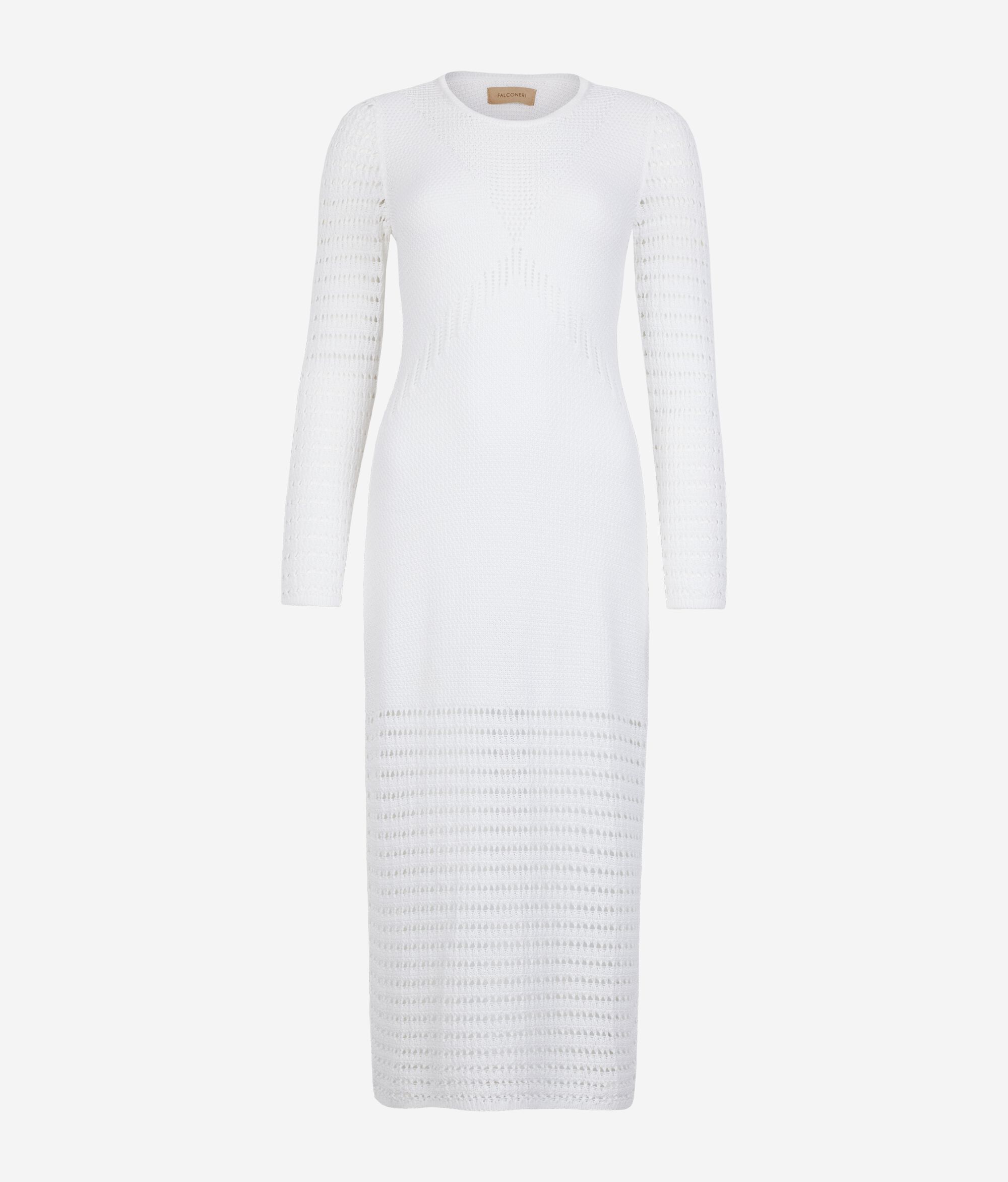 Vestido Grão de Arroz em Ponto Aberto