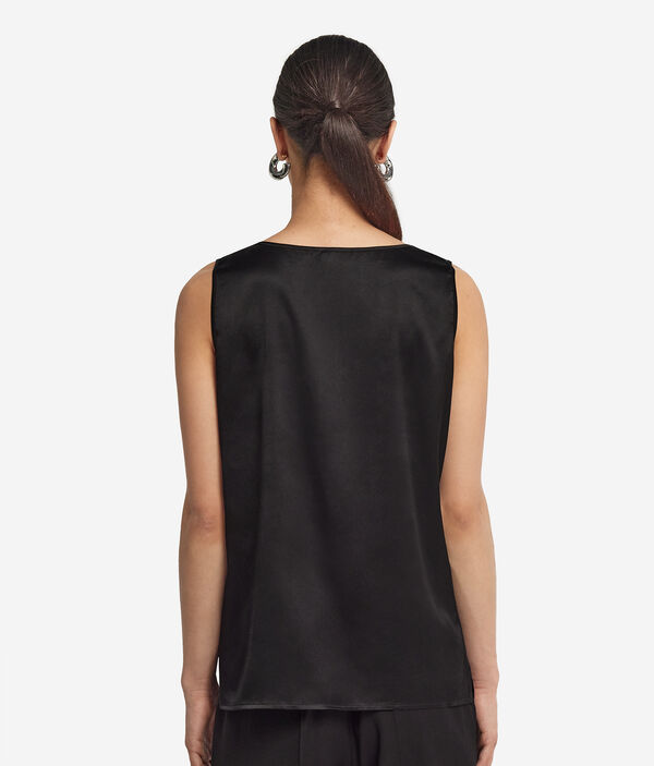 Топ из атласного шелка